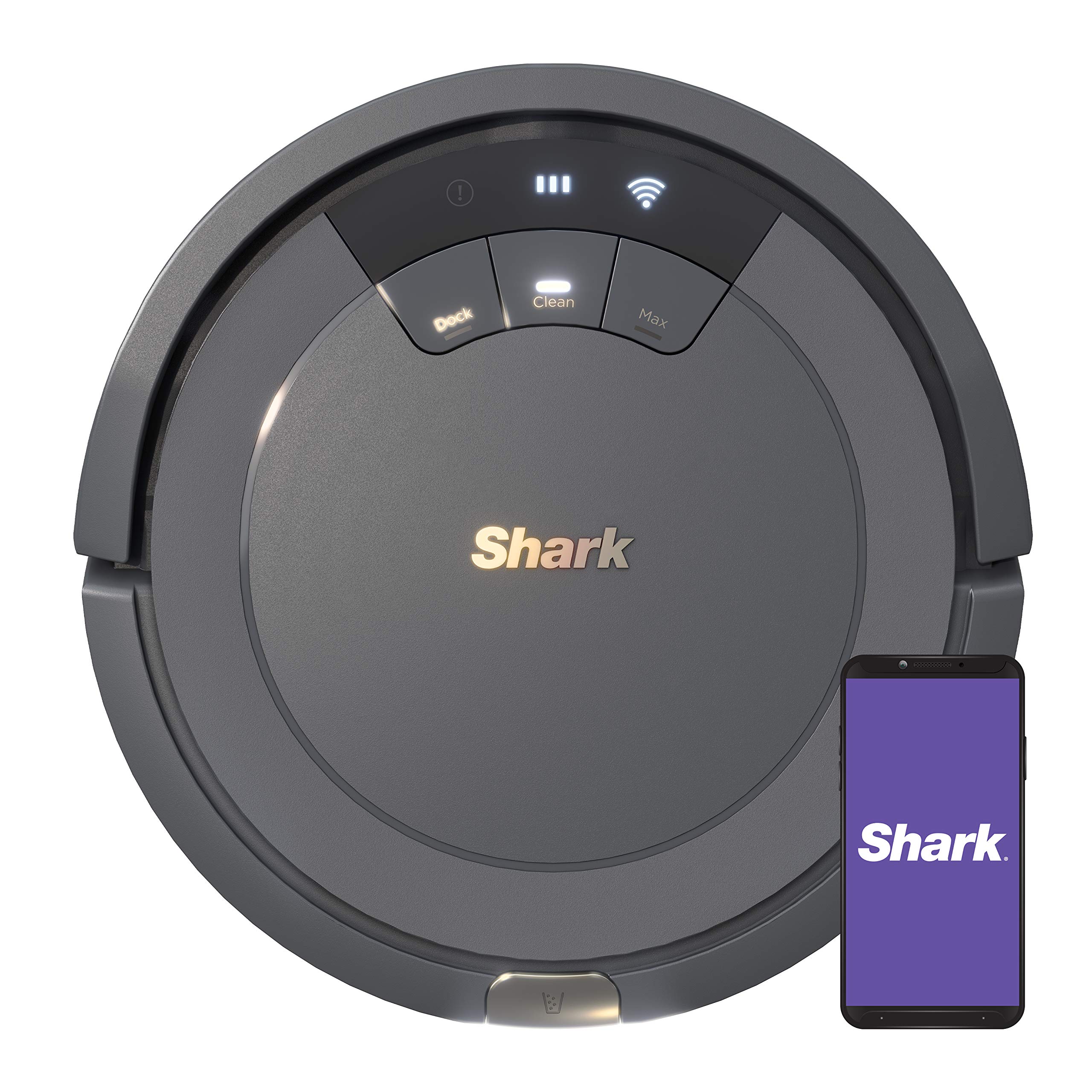 جاروبرقی رباتیک Shark AV753 ION، سیستم سه موکته، اتصال به وای فای، زمان کارکرد 120 دقیقه، سازگار با الکسا، تمیزکردن سطوح متنوع، خاکستری
