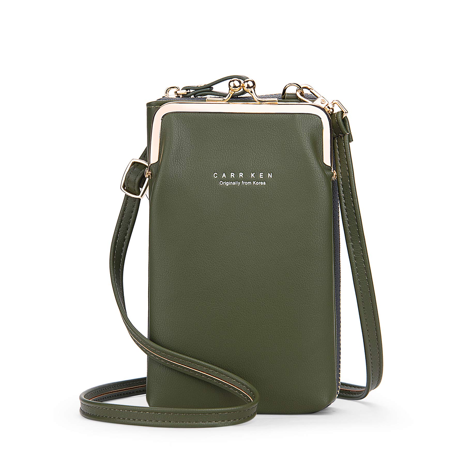 کیف کوچک زنانه با طرح Crossbody، کیف پول موبایل و کارت، کیف دستی سفری، رنگ سبز