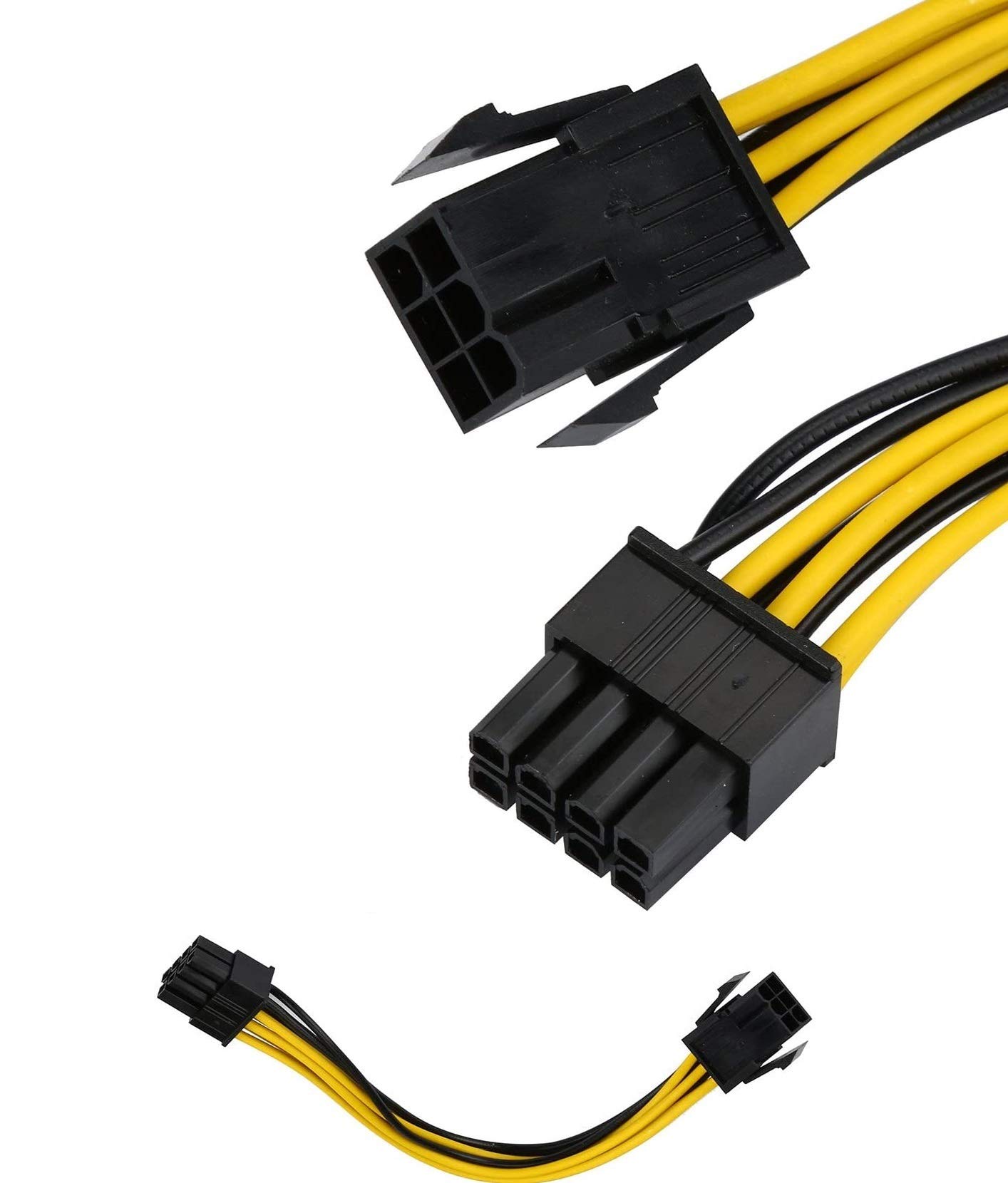 تبدیل کننده مردانه 6 پین PCI-e به زنانه 8 پین برای کارت ویدیویی GPU با تغذیه 8 پین PCI Express (10CM)
