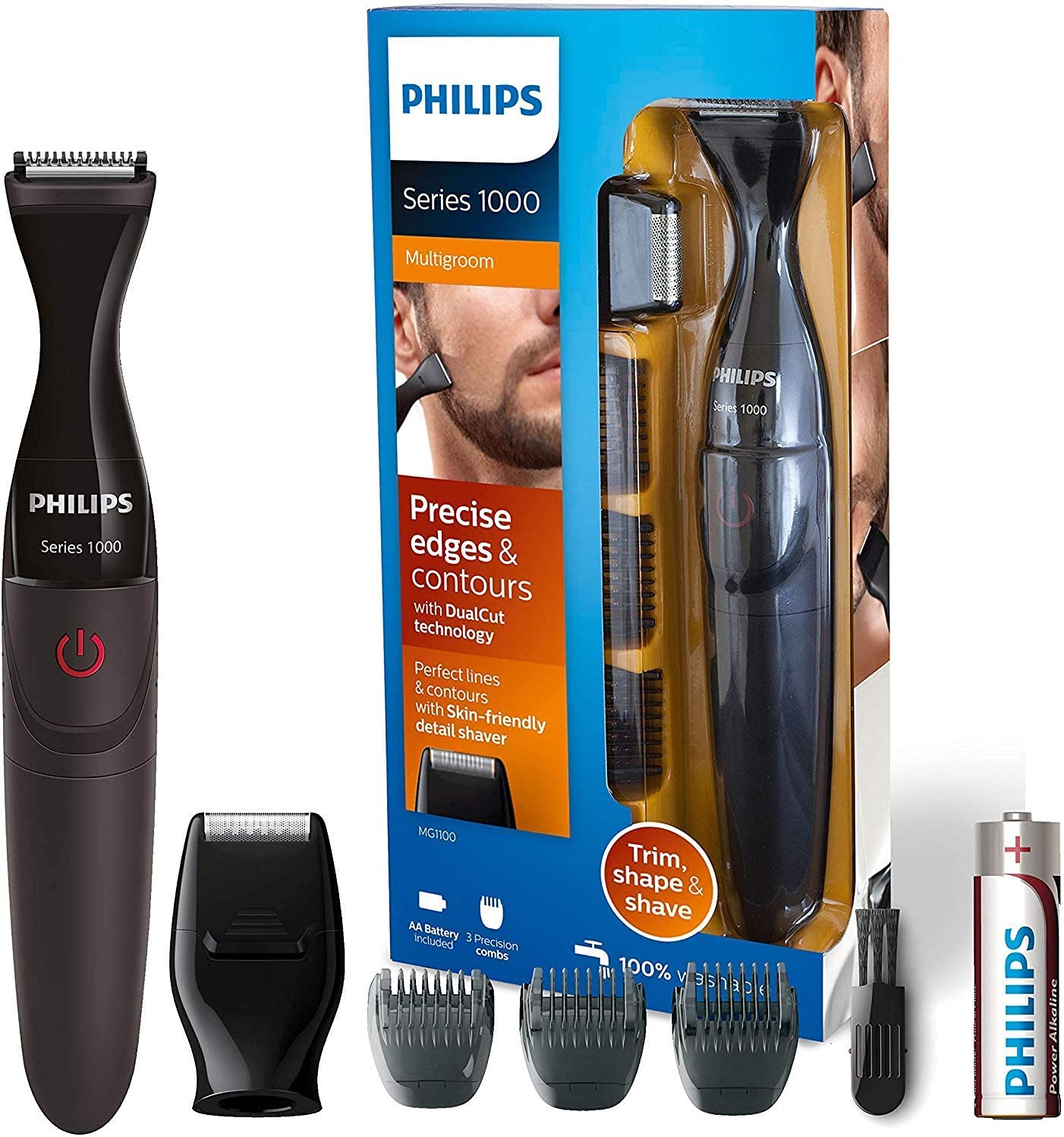 Philips Multigroom Series 1000 Ultra Precise Beard Styler with DualCut Technology for Men MG1100 - International Version

فیلیپس مدل MG1100 از سری Multigroom 1000 برای آرایش دقیق ریش و سبیل دارای تکنولوژی DualCut برای مردان - نسخه بین‌المللی