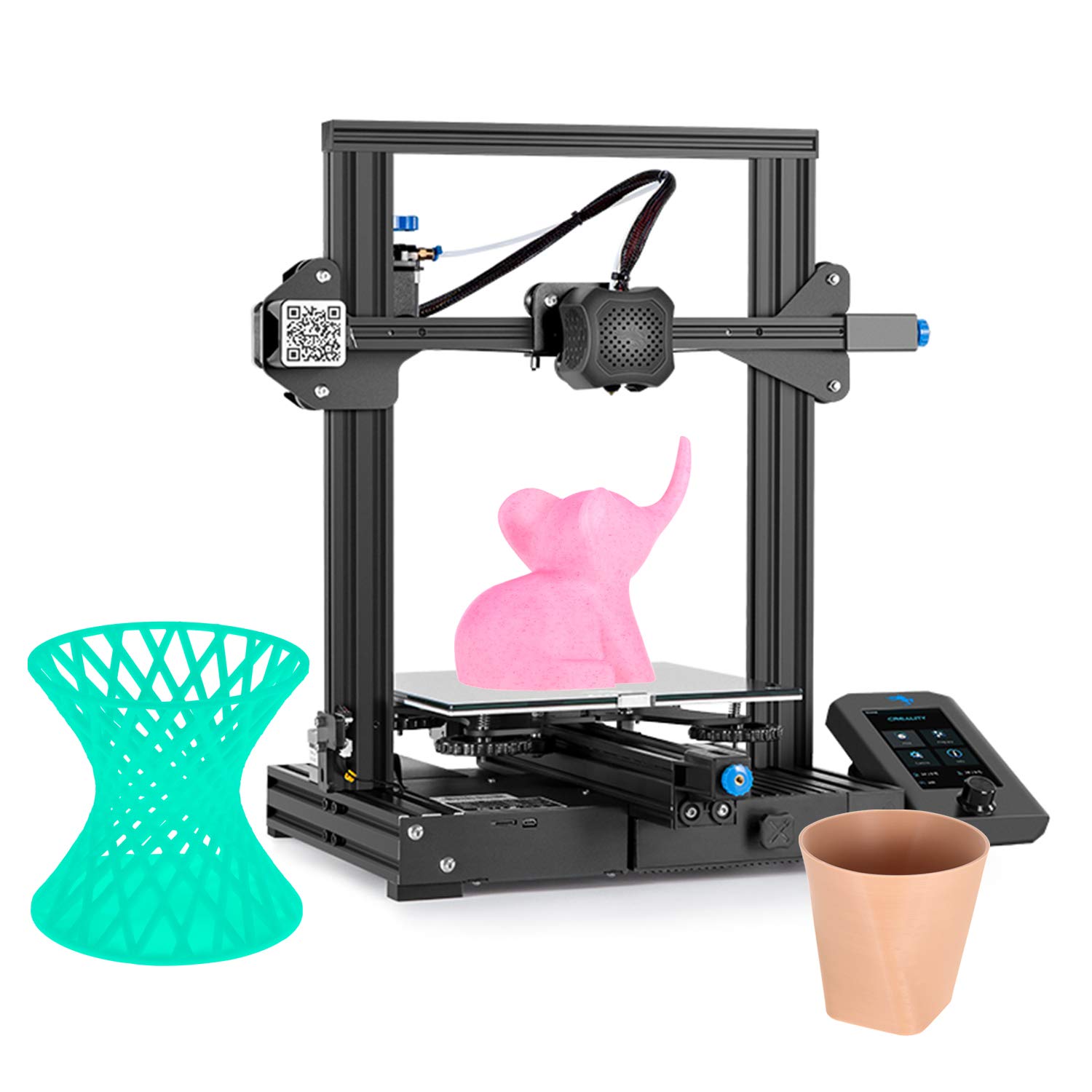 گونه ای جدید از چاپگر سه بعدی GoolRC Creality 3D Ender-3 V2 کیت چاپگر 3 بعدی ساختار یکپارچه فلزی مجهز به مادربورد ساکت صفحه نمایش UI جدید پشتیبانی از ادامه چاپ حجم ساخت 220 * 220 * 250 میلیمتر پلاگ EU