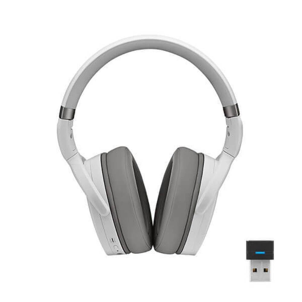 هدست بی سیم EPOS | SENNHEISER Adapt 360 سفید (1000210) - دو طرفه، دو قابلیت اتصال، بلوتوث، لغو نویز فعال (ANC) | برای تلفن همراه و اپلیکیشن تلفن نرم | گواهی تیم‌ها