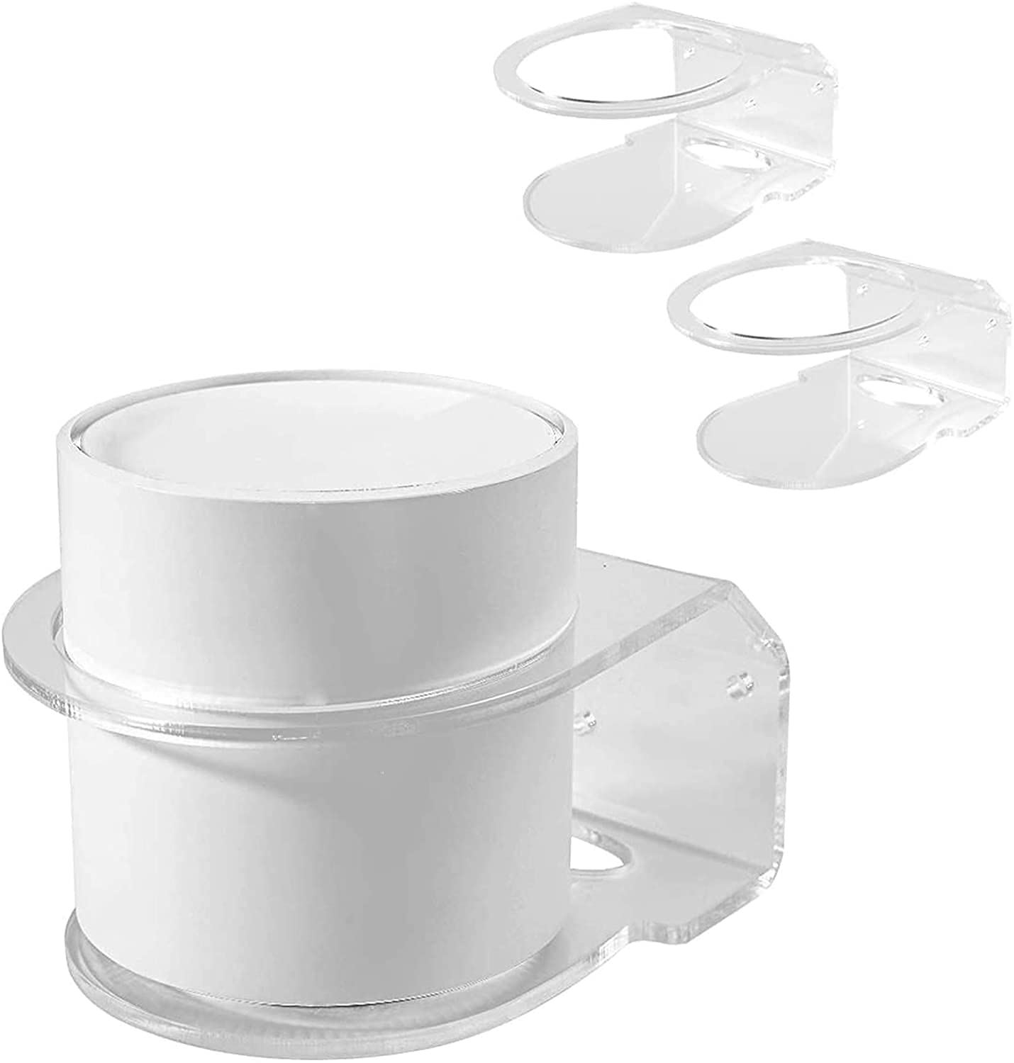 سرنگ پایه دیواری HOLACA برای TP-Link Deco X20 X55 X55 Pro X60 X68 WiFi 6 Mesh WiFi (AX1800، AX3000، AX3600)، نگهدارنده دیواری اکریلیکی ساده و محکم ایستاده (2 بسته) سفید