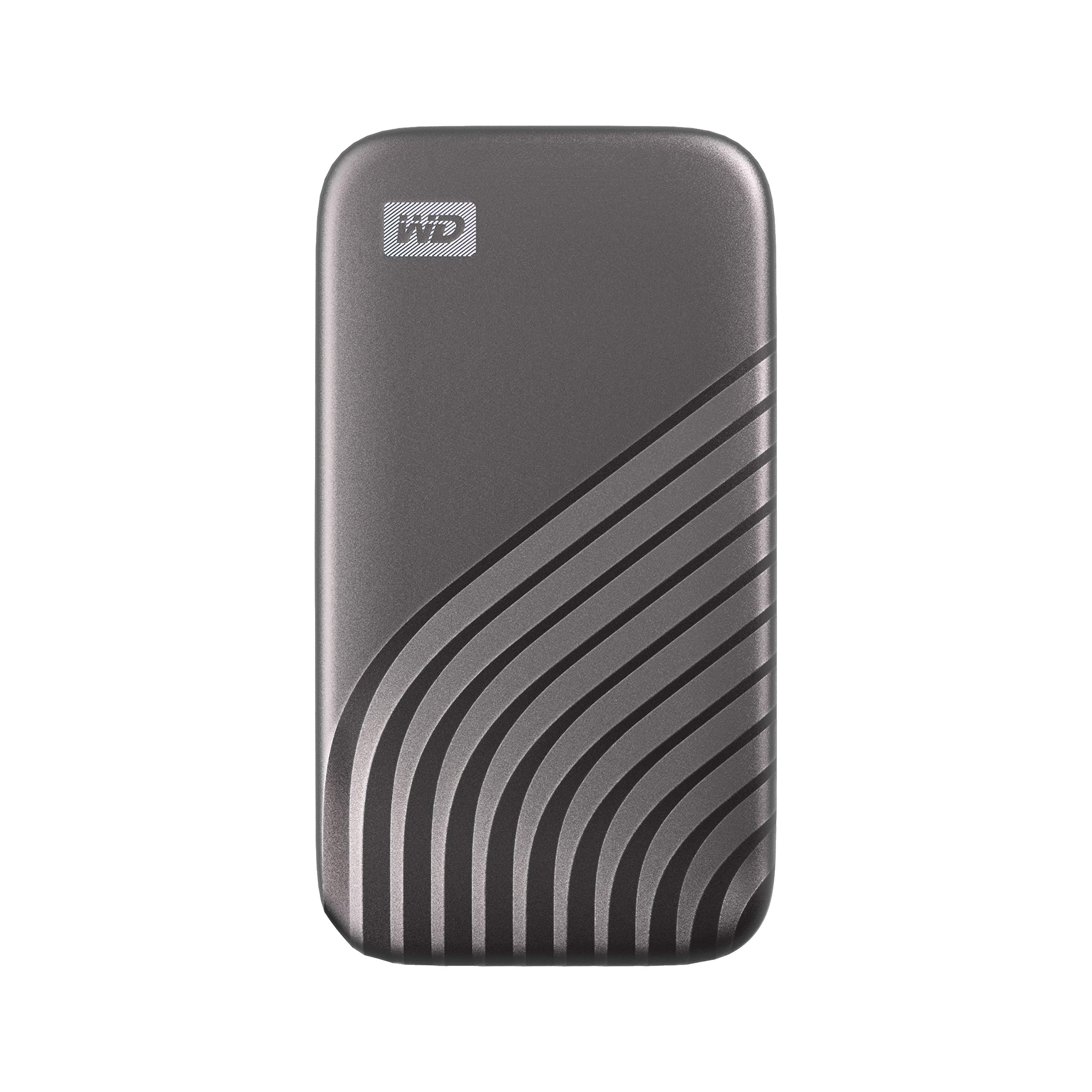 دیسک سخت Western Digital WD با ظرفیت 1 ترابایت، نسخه SSD، قابل حمل، رنگ خاکستری، سرعت تا 1050 مگابایت بر ثانیه - مدل BAGF0010BGY-WESN، رنگ Space Gray