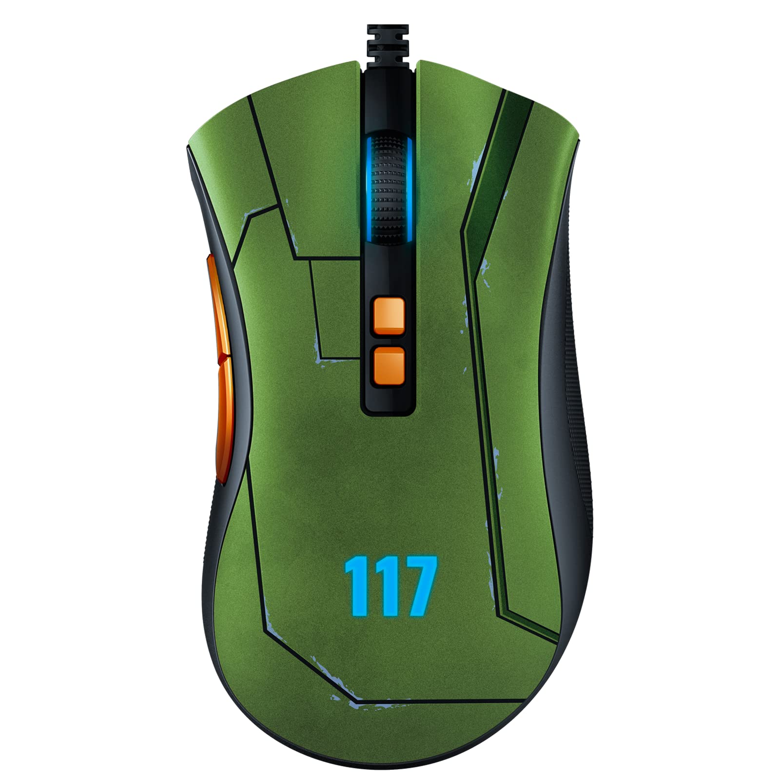 موش های بازی Razer DeathAdder V2: سنسور نوری 20K DPI - سوییچ سریعترین موش های بازی - نورپردازی Chroma RGB - 8 دکمه قابل برنامه ریزی - شکل ارگونومیک - نسخه Halo Infinite Halo V2 باسیم