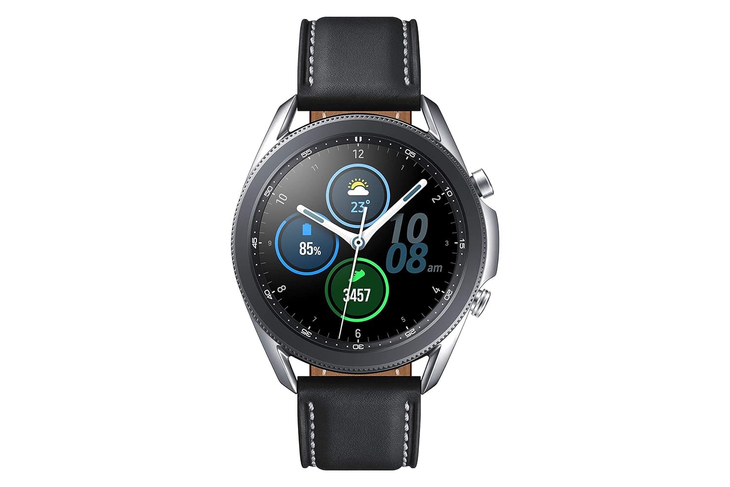 سامسونگ SM R840 گلکسی واچ 3 با رنگ نقره ای میستیک و سایز 45 میلیمتر، SmartWatch کلاسیک نقره ای - R840