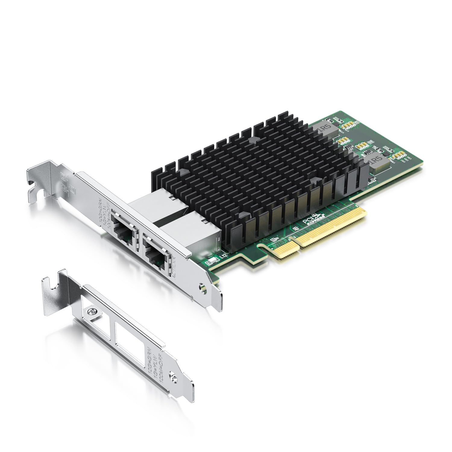 کارت شبکه PCI-E 10Gb H!Fiber NIC، دو پورت RJ45 مسی، مقایسه با Intel X540-T2، با چیپ Intel X540-BT2، PCIe X8، آداپتور LAN اترنت 10Gbase-T X540-10G-2T با پشتیبانی از ویندوز سرور/ویندوز/لینوکس/VMware ESX.