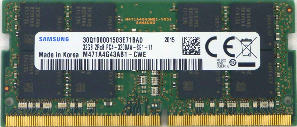 حافظه RAM لپتاپ SODIMM 260 پین 2Rx8 1.2V PC4-25600 DDR4 3200MHz 32GB سامسونگ M471A4G43AB1-CWE...