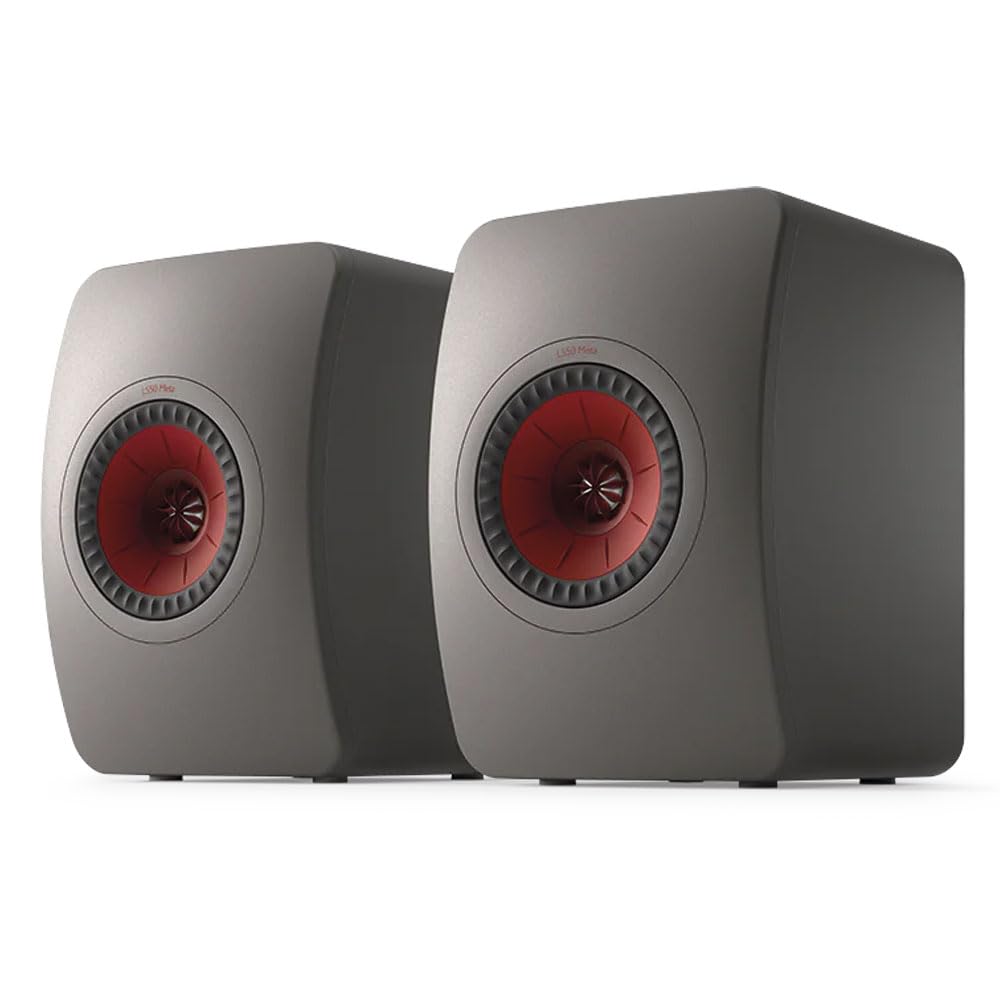 اسپیکر‌های KEF LS50 Meta (جفت)، رنگ آهن‌ربایی تیتانیوم، پورت USB