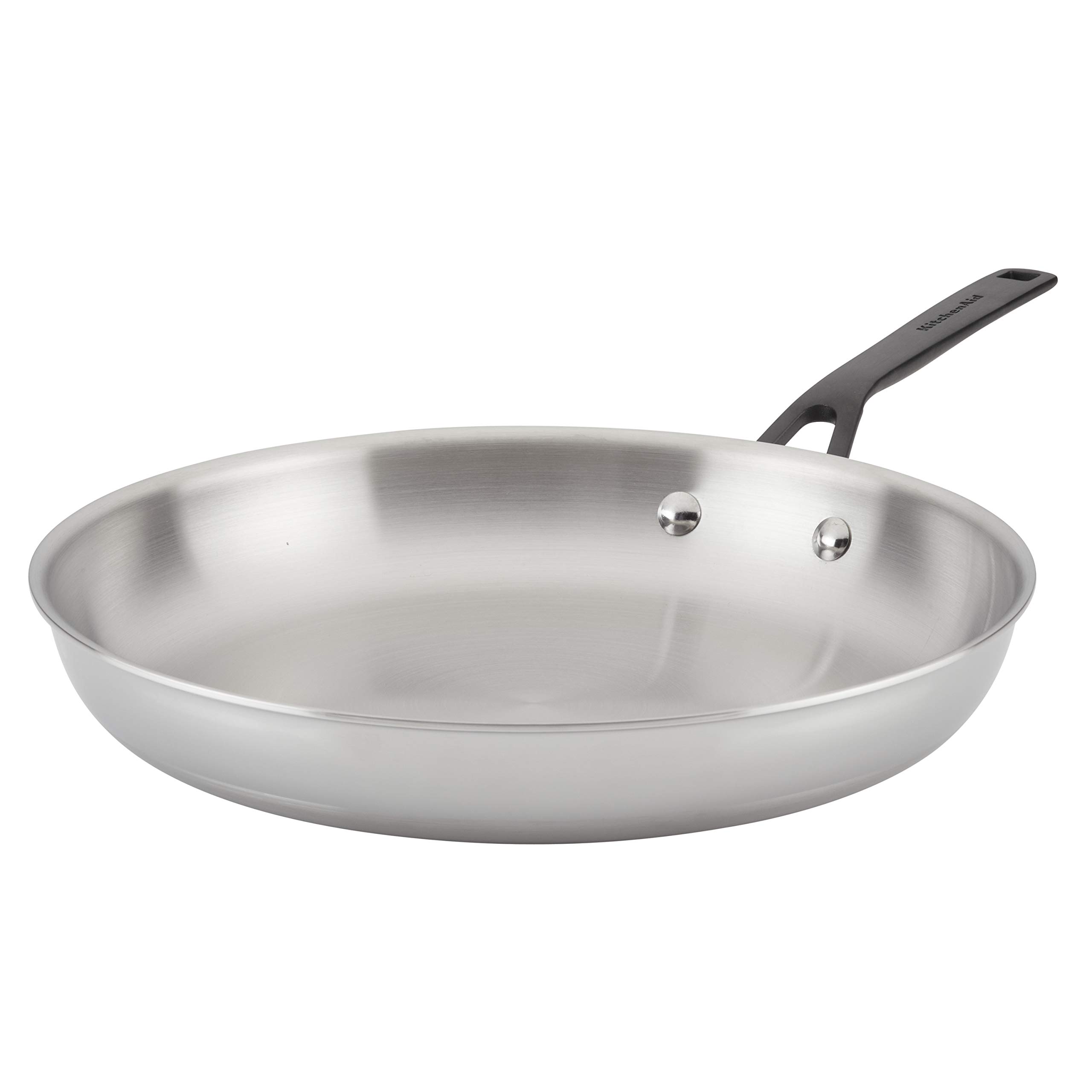ماهیتاب آشپزخانه KitchenAid با ۵ لایه استیل ضد زنگ و براق، ماهیتاب سرخ‌کن/پخت‌کن با قطر ۱۲.۲۵ اینچ (۱۲.۲۵ اینچ)