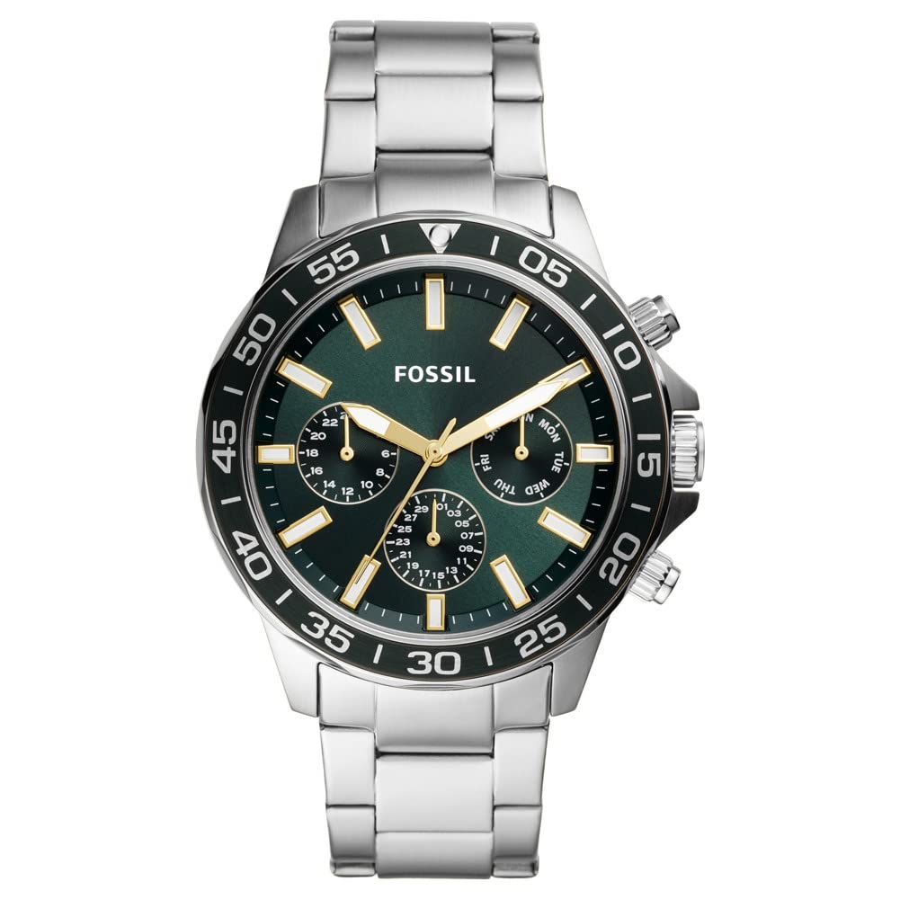 مچ‌بند فولادی ضدزنگ Fossil مردانه مدل Bannon - Bq2492، نقره‌ای