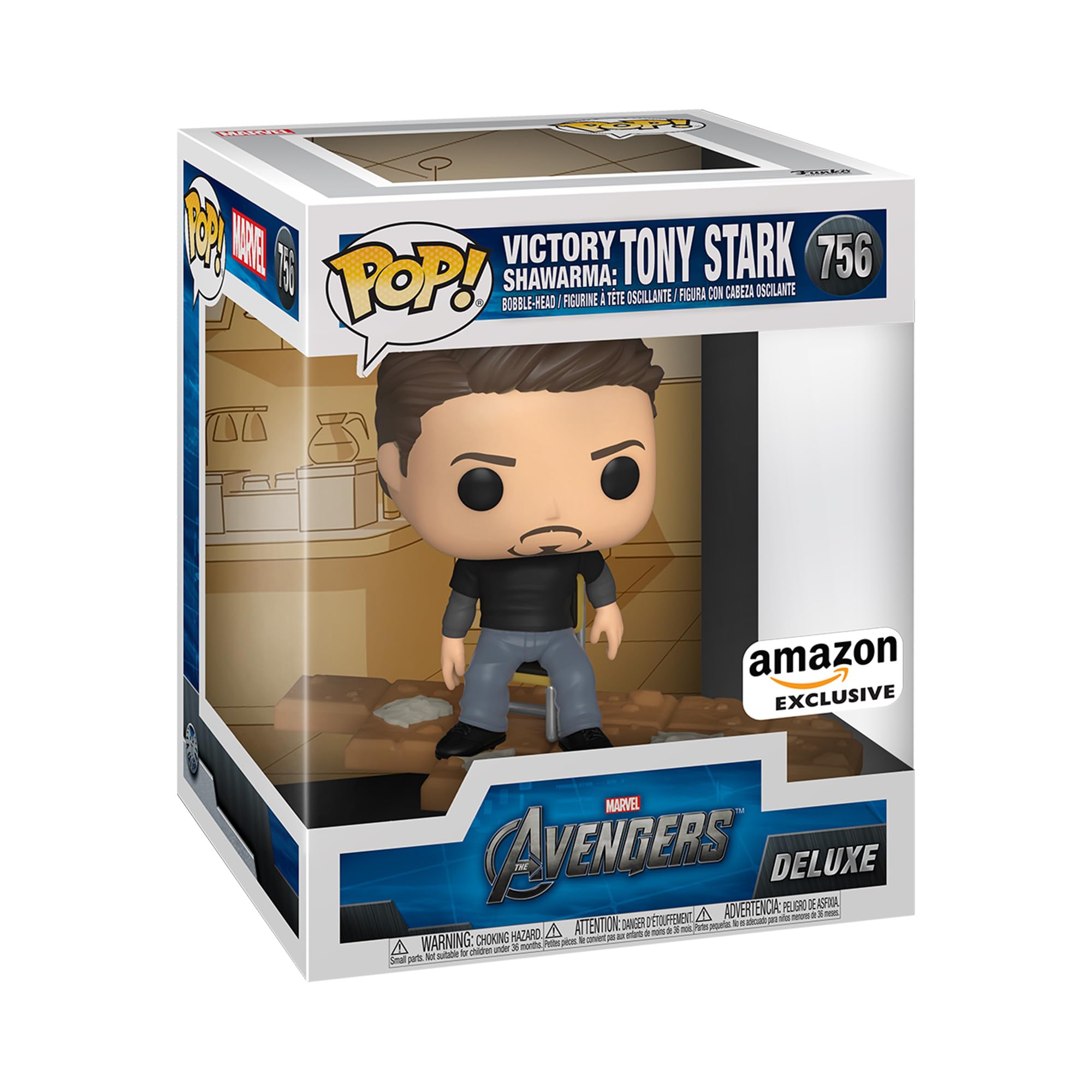 Funko Pop Deluxe: Marvel Tony Stark Shawarma Exclusive, Action Figures 45075, چند رنگی, 54901, Funko Deluxe