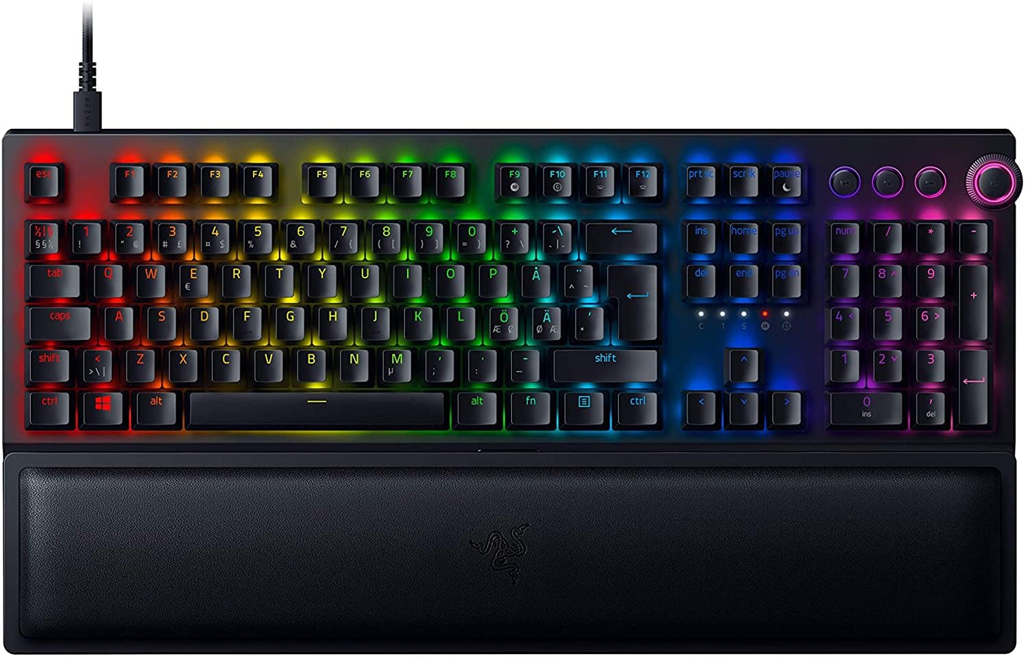 Razer Green Switch با نور LED RGB با طرح نوردیک رنگ مشکی، وایرلس 2.4 گیگاهرتز و بلوتوث باسیم مدل BlackWidow V3 Pro - ارتباط بی‌سیم