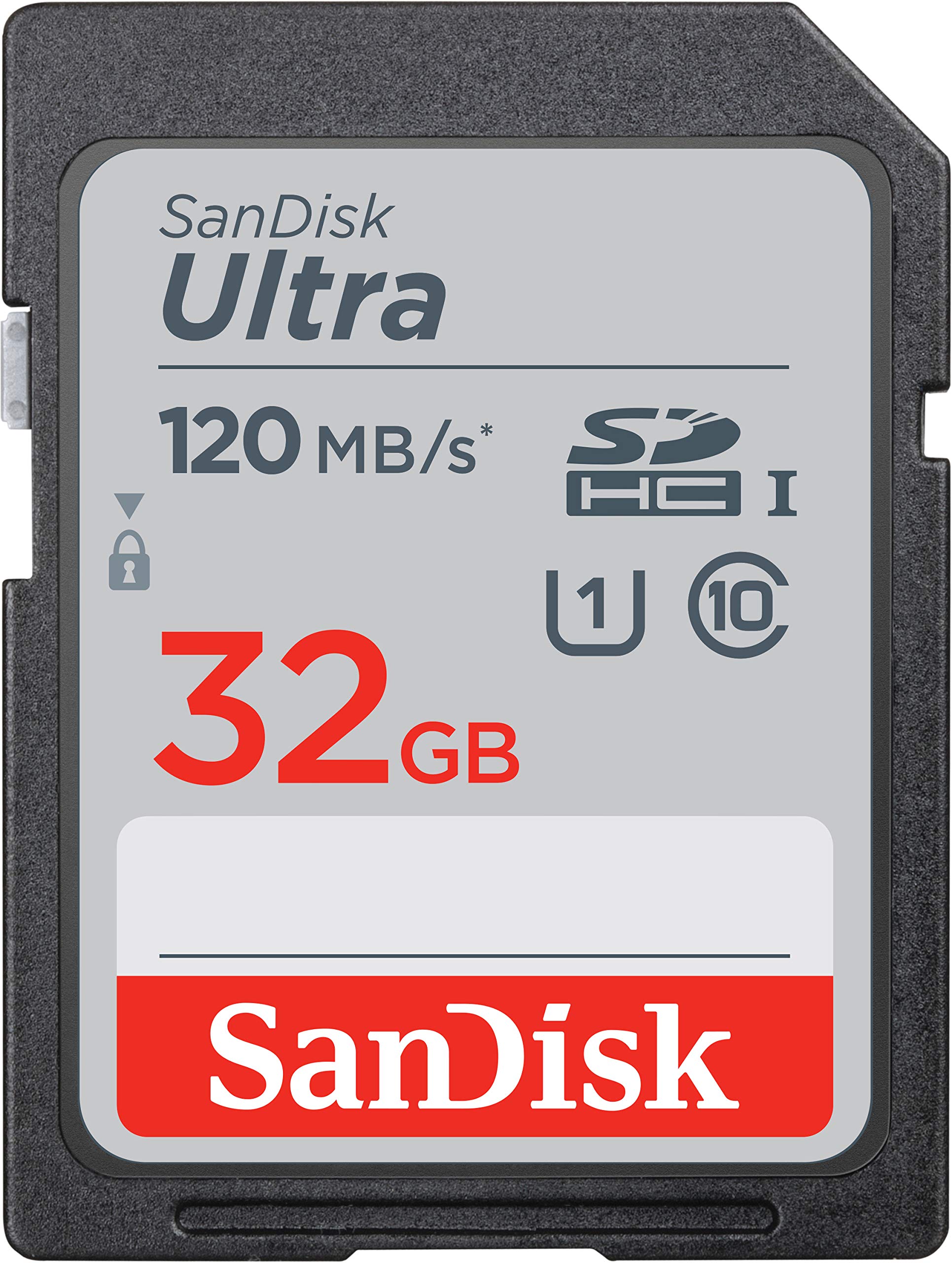 کارت حافظه SanDisk Ultra SDHC UHS-I 32 گیگابایت - 120 مگابایت بر ثانیه، C10، U1، Full HD، کارت SD - SDSDUN4-032G-GN6IN