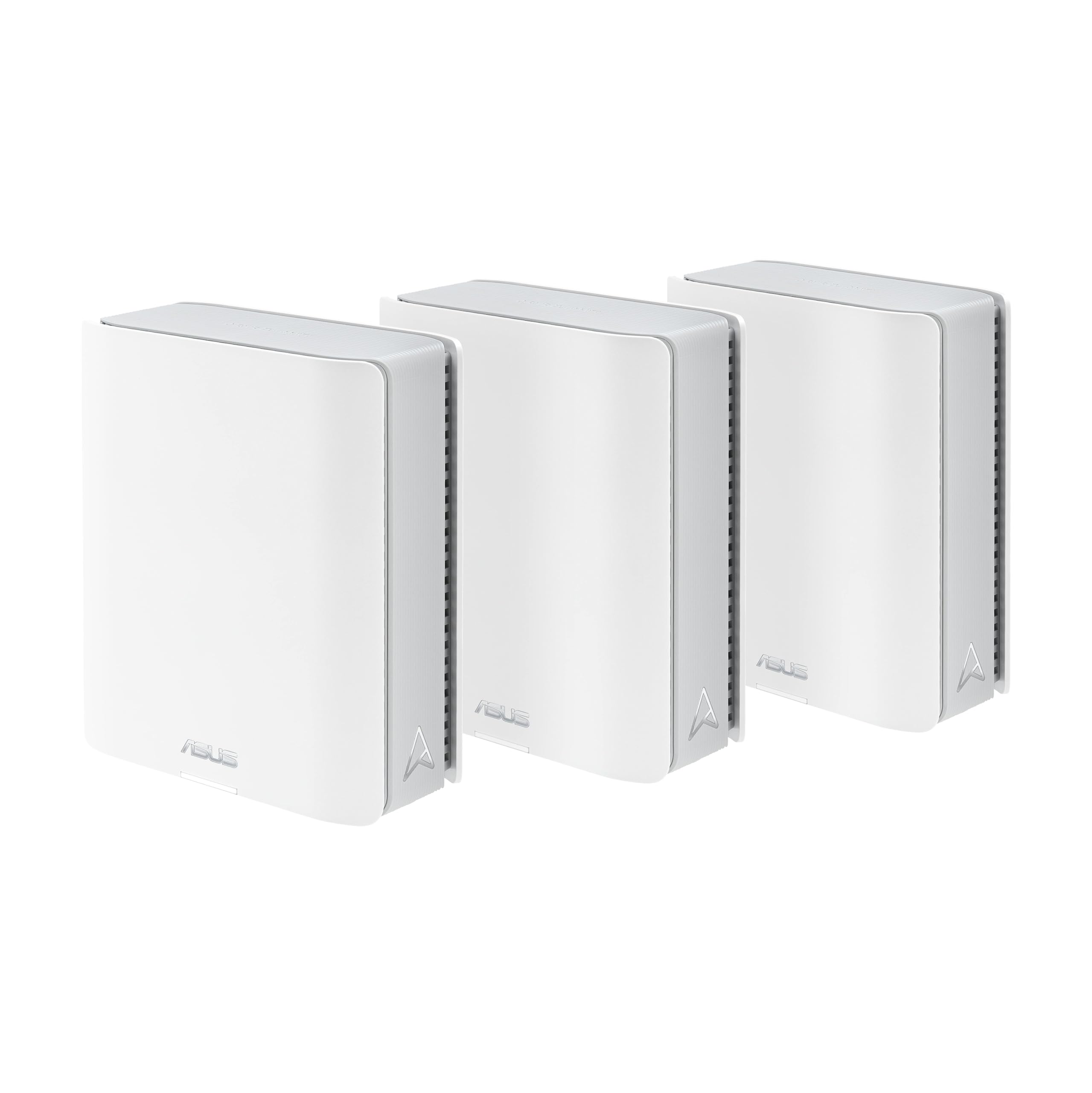 ASUS ZenWiFi BT10 (3pk) Tri-band WiFi 7 (802.11be) Mesh Router: 18 Gbps, تا 6000 فوت مربع، پورت‌های 10 گیگابایت، خانه هوشمند، SSIDs برای اینترنت اشیا، VPN، کنترل والدین، امنیت تجاری، AiMesh - سفید WIFI 7 BE18000 BT10 (3 Packs)
