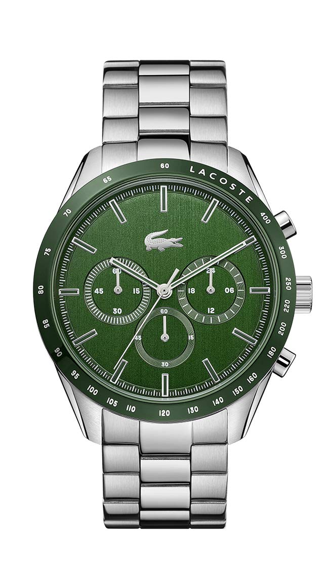 ساعت مردانه Lacoste BOSTON، آنالوگ نقره‌ای / سبز