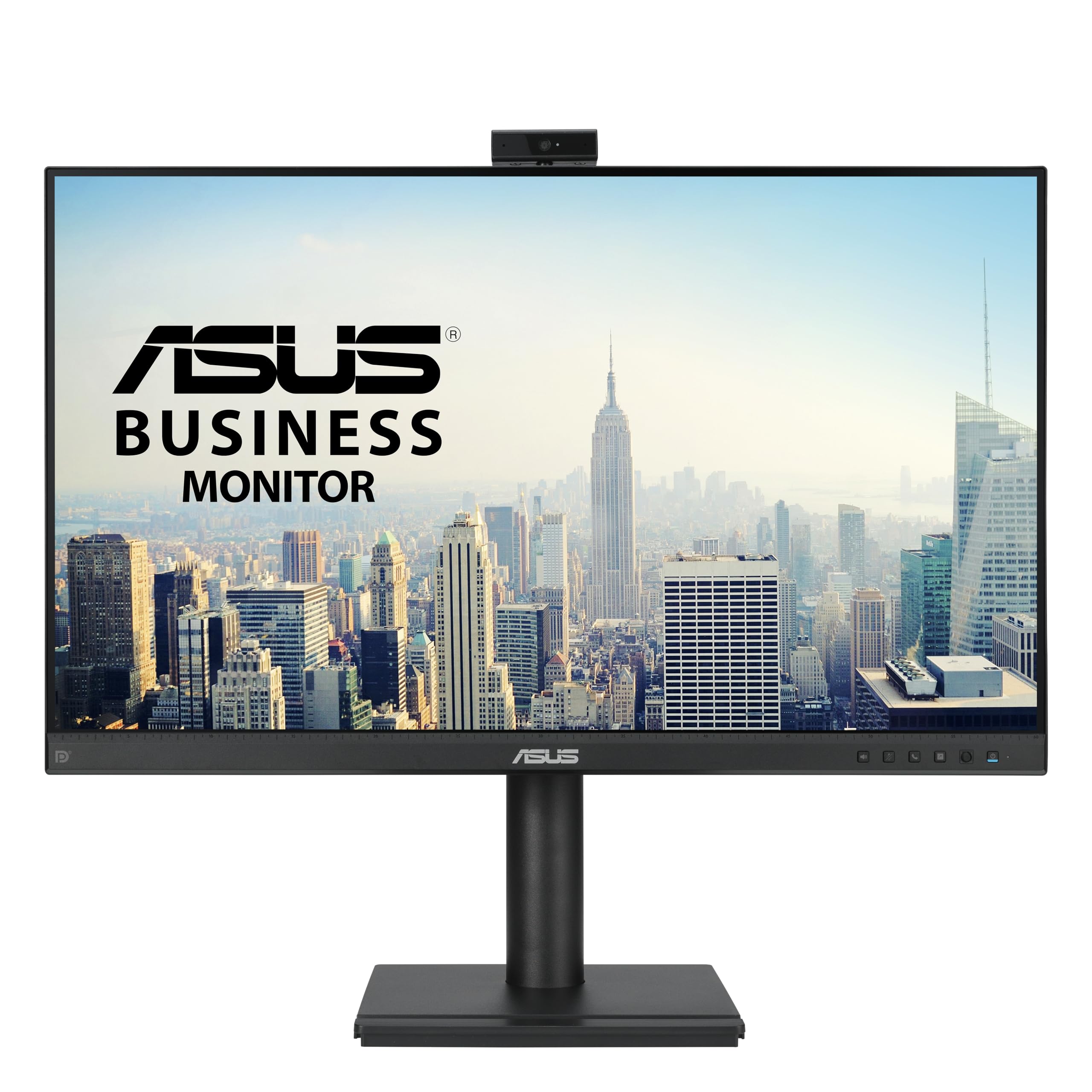 مانیتور کنفرانس تصویری 24 اینچ ASUS BE249QFK (نمایش 23.8 اینچ)، Full HD، IPS، 100Hz، بدون فریم، وبکم Full HD، ترتیب میکروفون، بلندگوی استریو، قابلیت تنظیم ارتفاع، طراحی ارگونومیک، HDMI