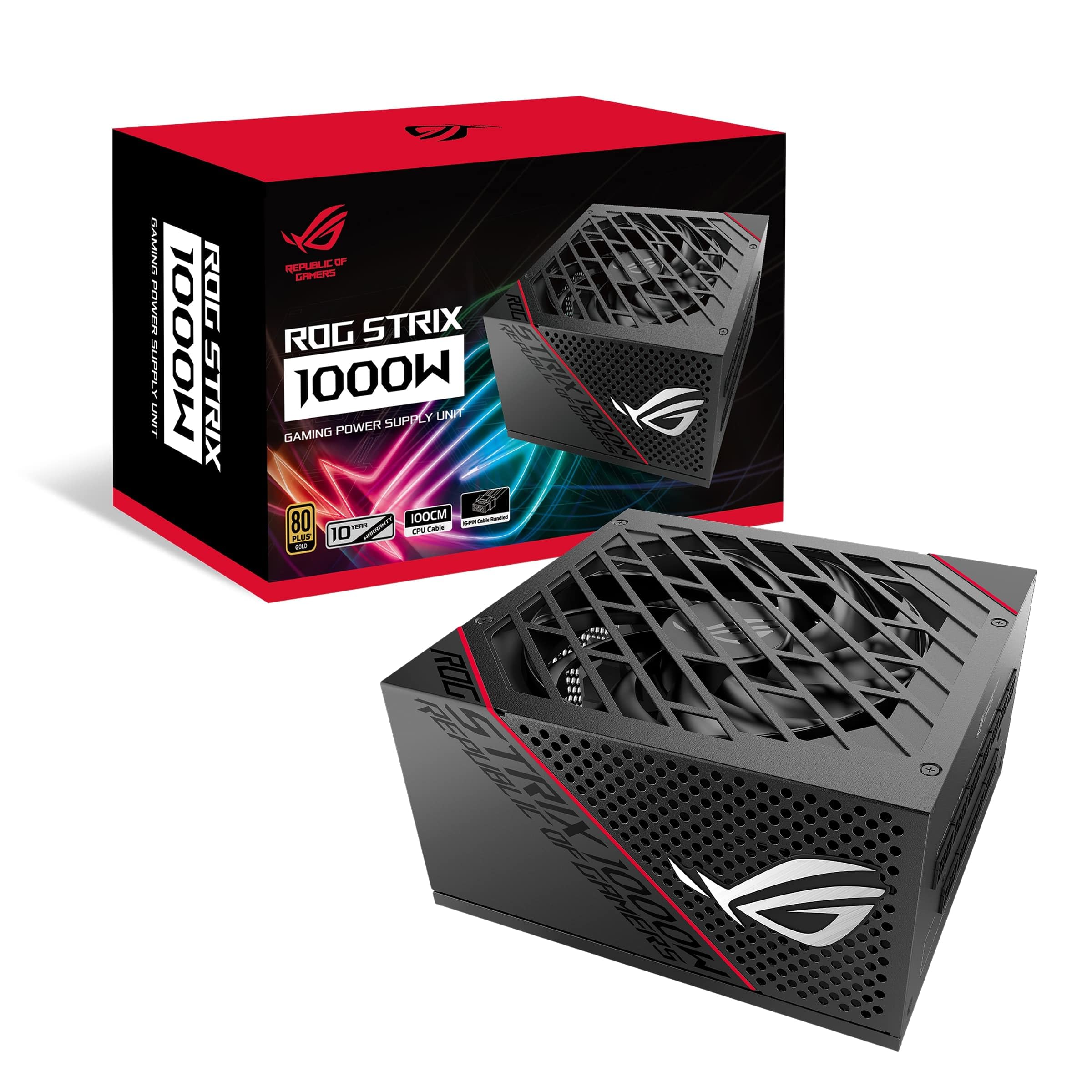 پاور سوپلاي 80 پلاس طلايي ايسوس ROG Strix 1000W I ROG-STRIX-1000G | 90YE00A5-B0NA00 1000W مشکی