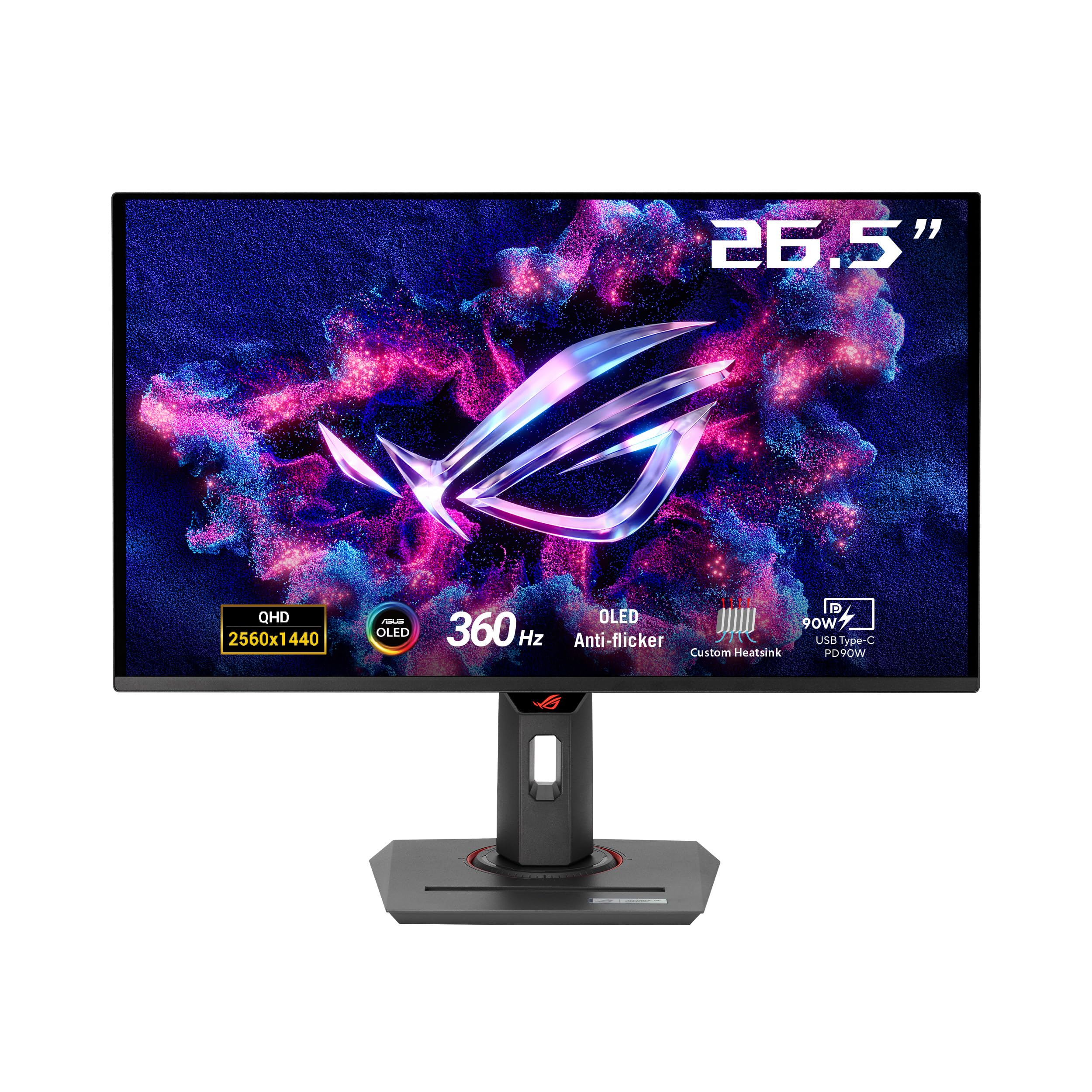 مانیتور بازی ASUS ROG Strix OLED XG27ACDNG 27 اینچی پنل 1440p QD-OLED، 360 هرتز، 0.03 میلی‌ثانیه، ضدلرزش OLED، محافظت OLED Care+، روشنایی یکنواخت، سازگاری با G-SYNC®، 99% DCI-P3