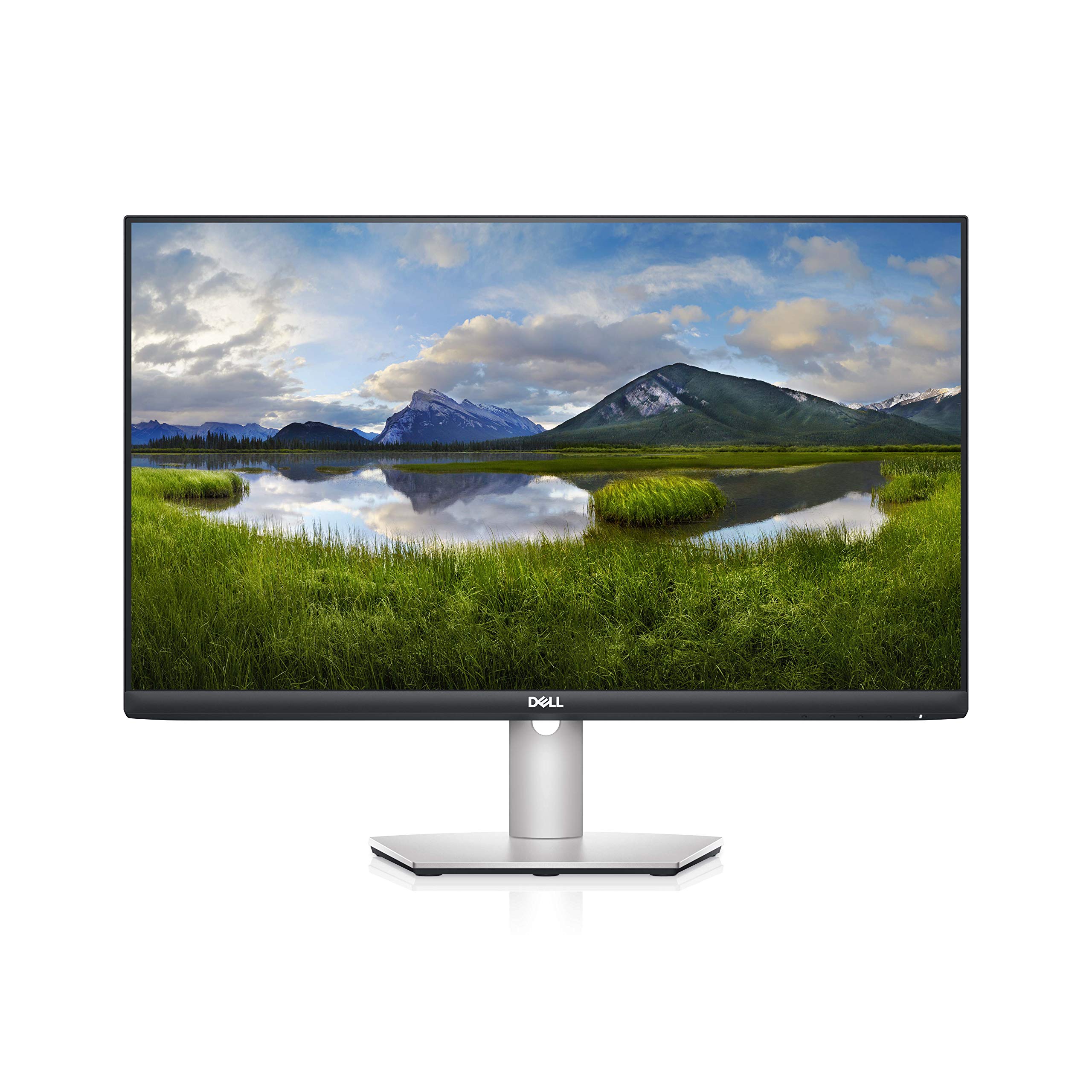 مانیتور Dell S2721HS 27 اینچ Full HD 1920 x 1080، AMD FreeSync، IPS Ultra-Thin Bezel، قابلیت تیلت و چرخش، نقره‌ای، قابل تنظیم 27 اینچ