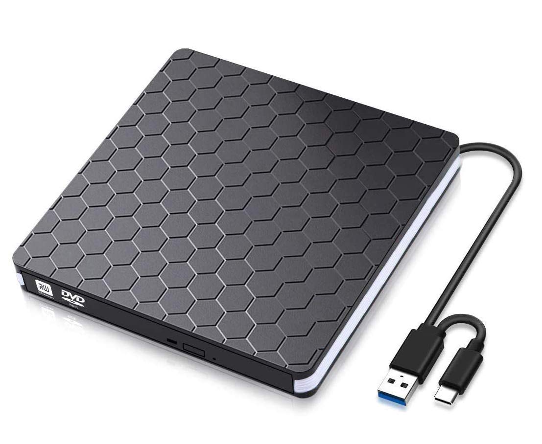 درایو DVD خارجی Masroo، USB 3.0 نوع C درایو نوری CD DVD +/-RW USB C Burner Slim CD/DVD ROM Rewriter Writer Reader Portable برای کامپیوتر لپ تاپ دسکتاپ مک بوک ویندوز ۷/۸.۱/۱۰ لینوکس اواس اپل