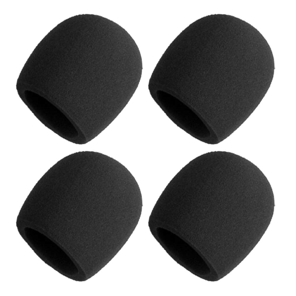عملکرد بالاتر Microphone Windscreen فوم دلوکس سبک بال با بسته ۴ عددی | سیاه (WS-4 BK) ۴ عدد سیاه