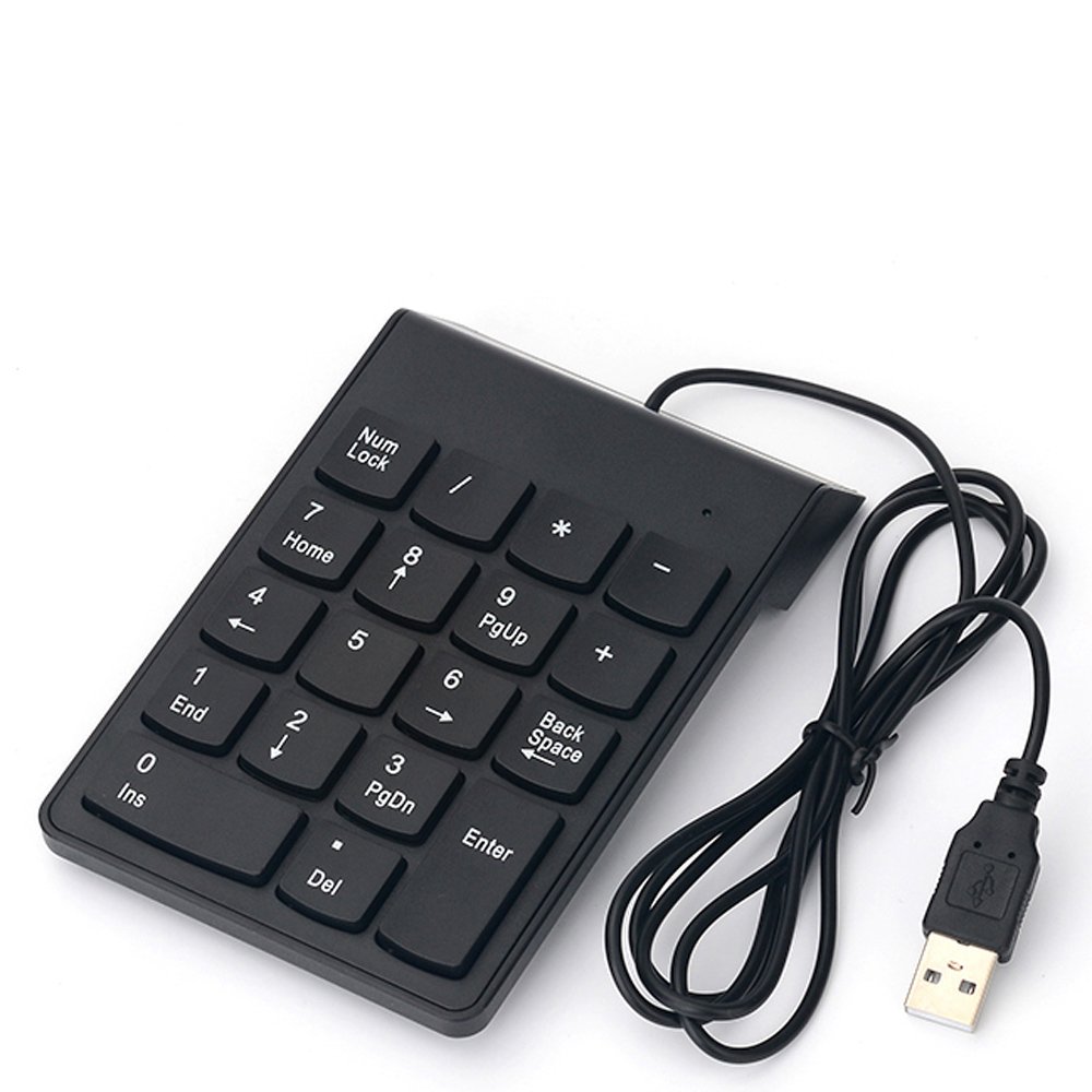 Irfora وایرد USB یک پد عددی باریک مینی کیبورد دیجیتال 18 کلید برای آی مک/مک پرو//ایر/پرو لپ تاپ کامپیوتر شخصی نوت بوک دسکتاپ