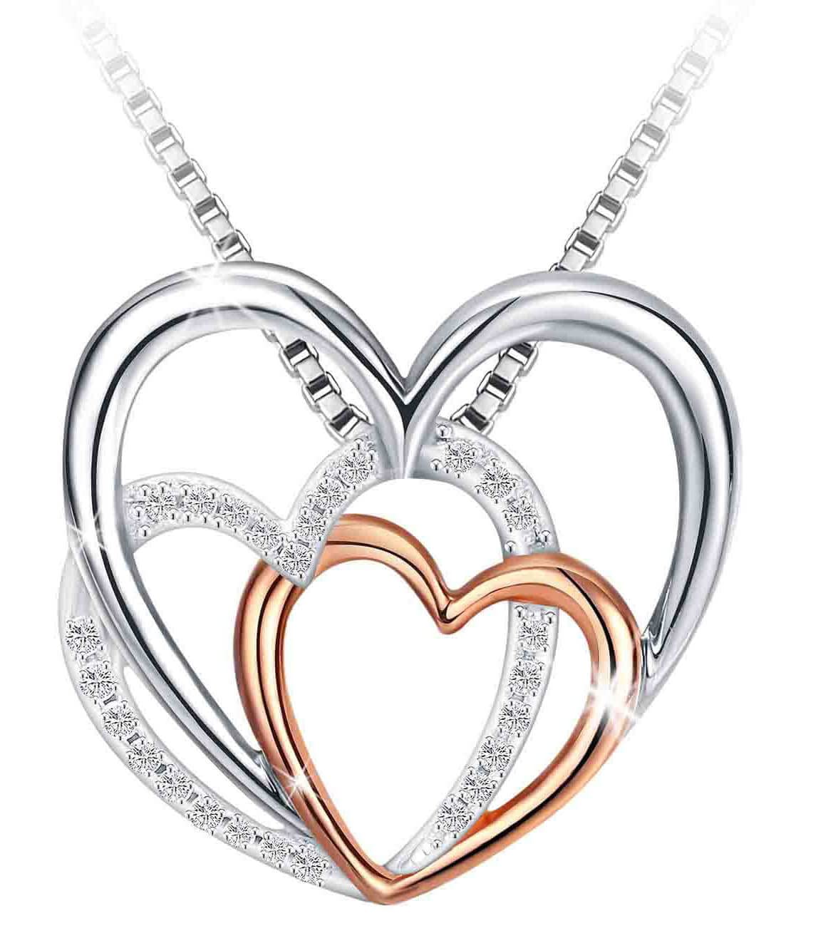 زنجیر گردنبند نقره 925 از عناصر سواروفسکی با الماس JRosee Jewelry برای هدیه به زنان 39
