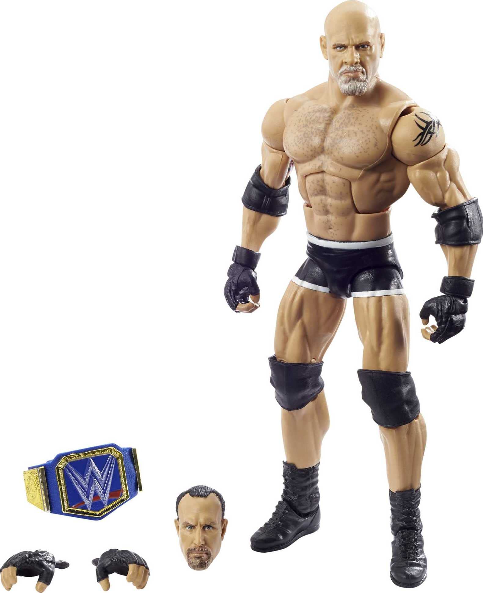 مجموعه الیت مدل WWE Wrestlemania 37 با اکشن فیگور گولدبرگ به همراه قهرمانی جهانی و پاول الرینگ و تکه‌های ساخت روکو اهدایی قابل حرکت ۶ اینچی برای طرفداران WWE