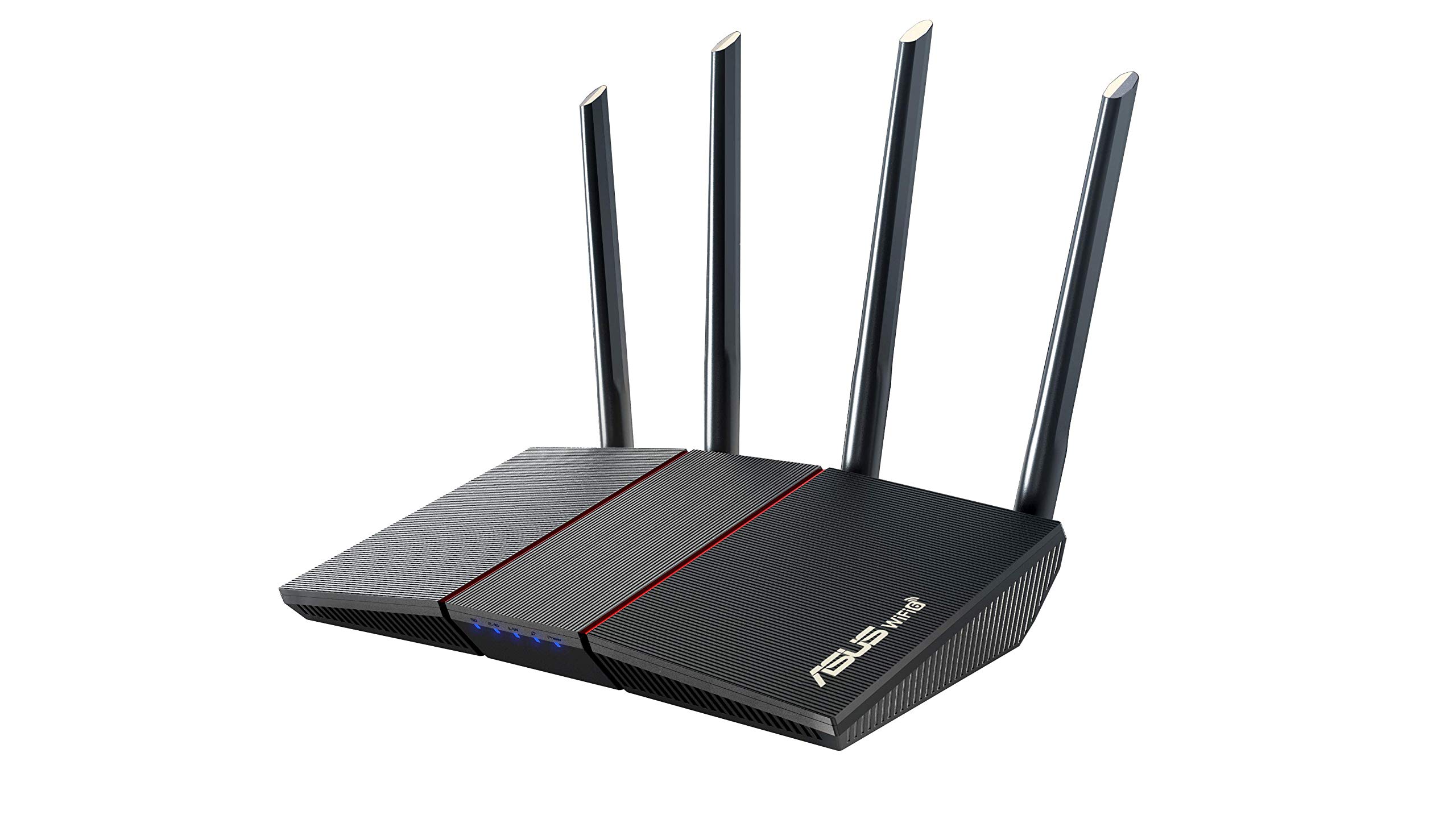 ASUS AX1800 WiFi 6 Router (RT-AX55) - Dual Band Gigabit Wireless Router, Speed & Value, Gaming & Streaming, AiMesh Compatible, Included Lifetime Internet Security, Parental Control, MU-MIMO, OFDMA AX1800 | Black