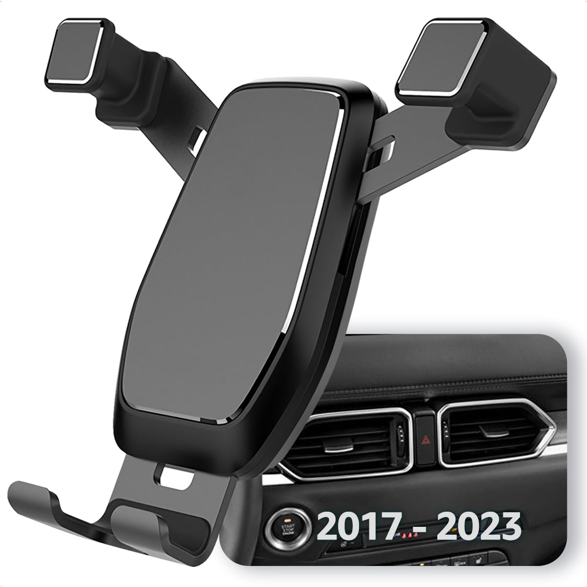 پایه تلفن همراه AYADA سازگار با CX5، نگهدارنده تلفن همراه بهبود یافته با قفل گرانشی خودکار، نصب آسان و پایدار، لوازم جانبی 2017، 2018، 2019، 2020، 2021، 2022، 2023