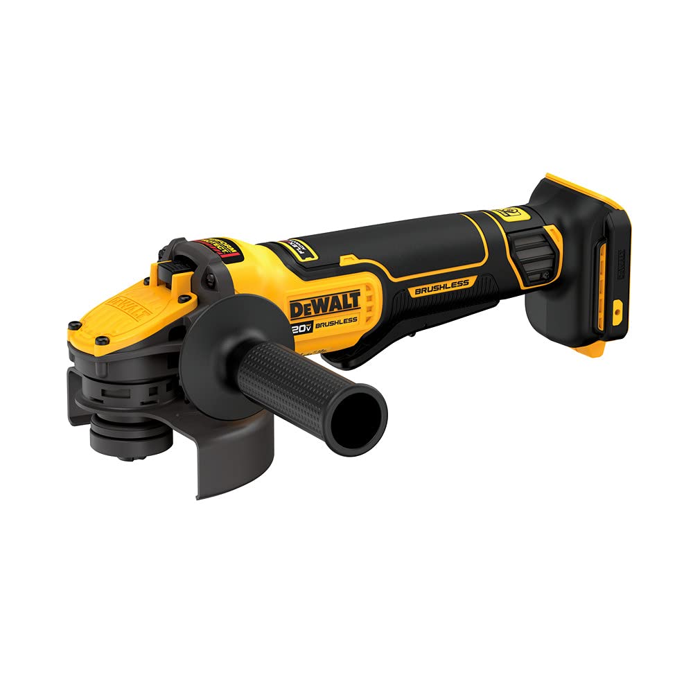 DEWALT FLEXVOLT ADVANTAGE 20V MAX* ماشین سنگ‌زنی زاویه‌ای، با دکمه‌ی تیغه، 4-1/2 اینچ تا 5 اینچ، تنها ابزار (DCG416B) چند منظوره اندازه یکدست