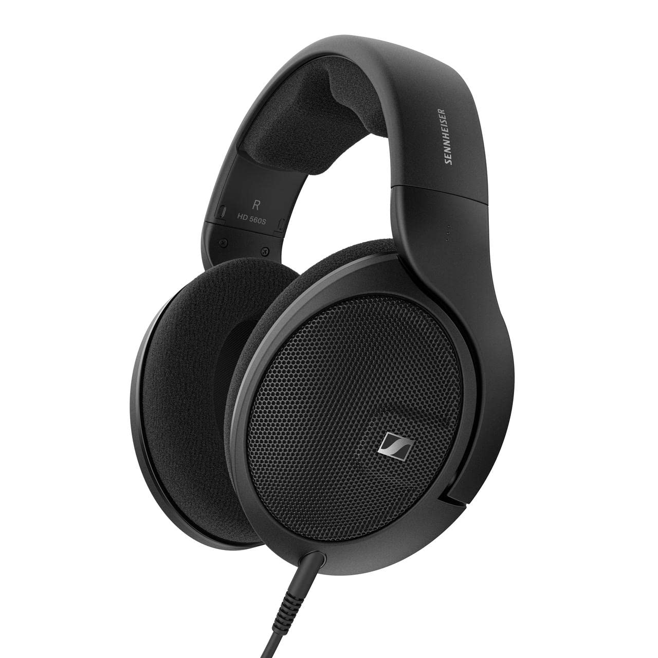 هدفون Sennheiser HD 560 S Over-The-Ear برای آهنگ‌پذیران - پاسخ فرکانسی خنثی، تکنولوژی E.A.R. برای فضای صدای گسترده، کاور‌های گوش باز، کابل قابل جدا شدن، (مشکی) (HD 560S)، سایز سیمی مشکی
