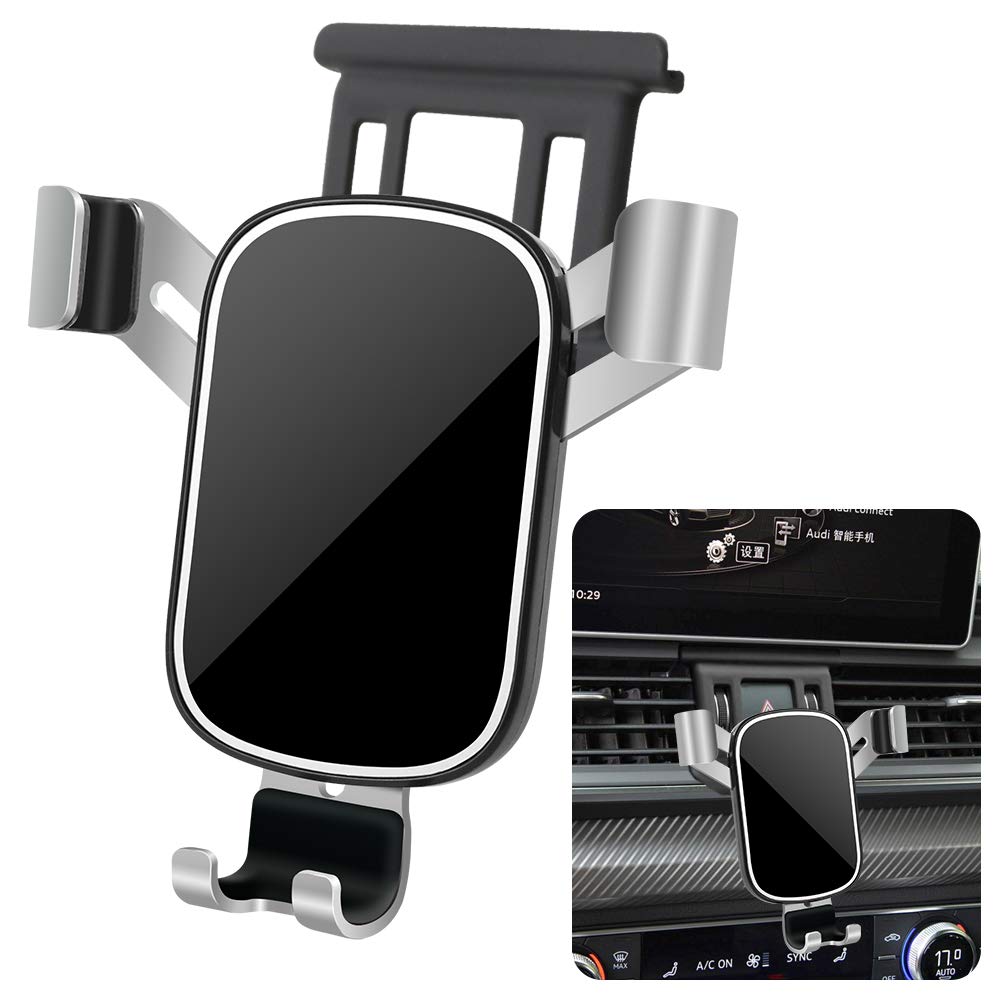 LUNQIN Car Phone Holder for Audi Q5 2017-2024 and Audi SQ5 2018-2024 Auto Interior Accessories Best Phones Mount Cell Cellphone Mobile Cradle Charging Navigation Bracket Screen Air Vent Accessory Black