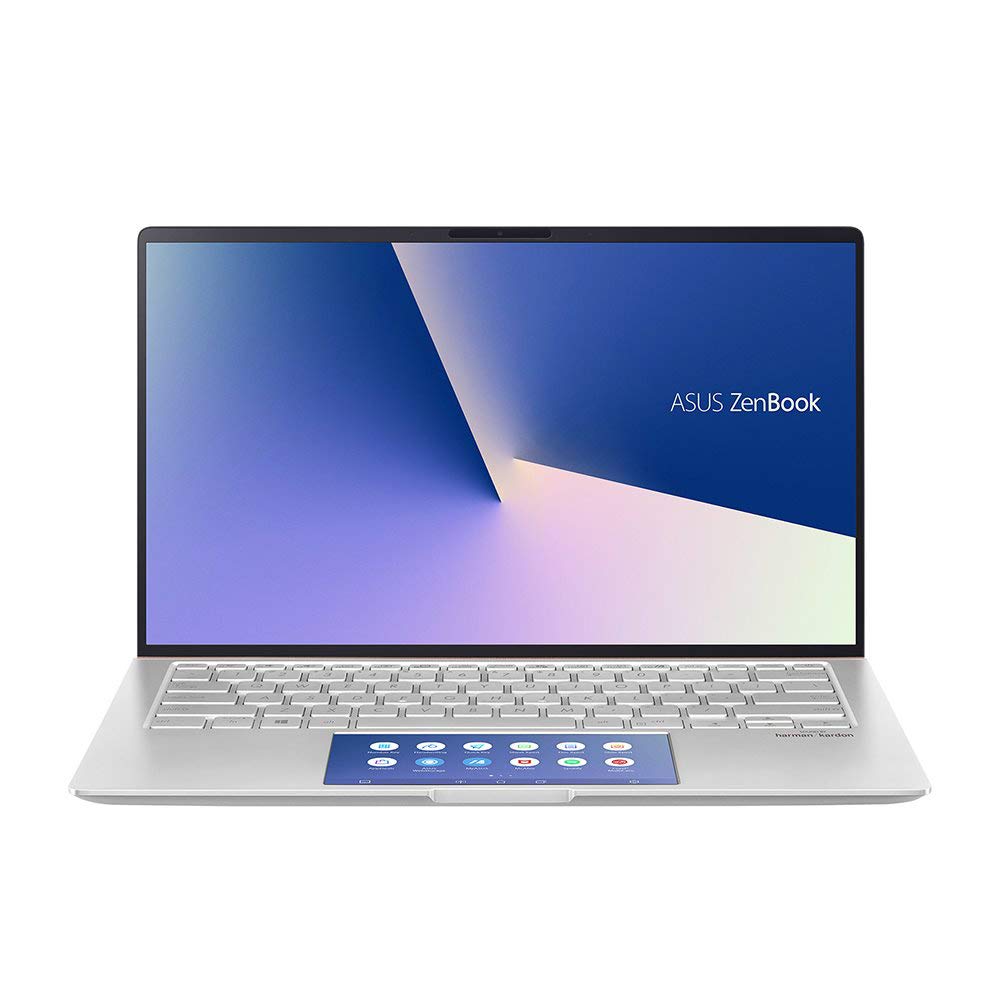 لپ تاپ ASUS Zenbook 14 UX434FLC-A6480T (نقره‌ای یخی) - پردازنده Intel Core i7-10510U 4 هسته ای 1.8 گیگاهرتز، 16 گیگابایت رم، 1 ترابایت حافظه‌ی اس‌اس‌دی، NVIDIA® GeForce MX250، صفحه نمایش 14 اینچی فول اچ‌دی 60هرتز، ویندوز 10 هوم، کیبورد پشتی با نوردهی - انگلیسی به عربی