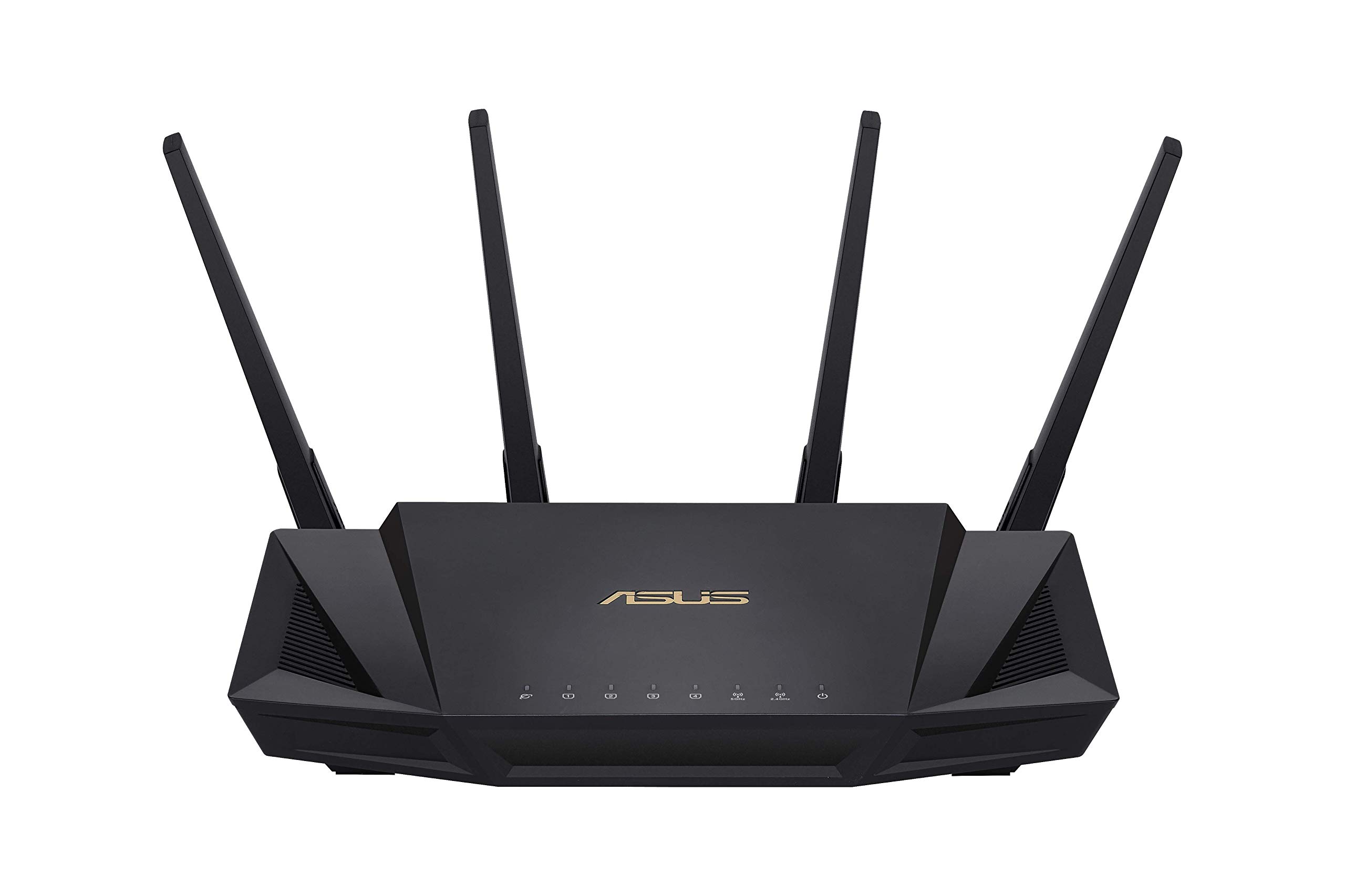مسیریاب بی‌سیم دو بانده گیگابیتی ASUS RT-AX3000 سریع با تکنولوژی WiFi 6 نسل بعدی، QoS تطبیقی و AiProtection توسط Trend Micro | 1x WAN، 4x 1G LAN، 1x USB 3.0 - سازگار با AiMesh WiFi 6 | AX3000