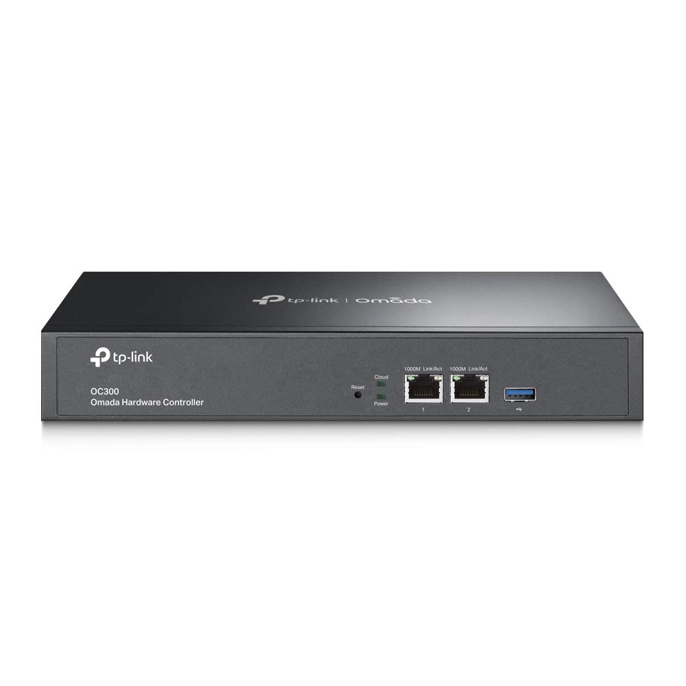 کنترل کننده سخت‌افزاری TP-Link OC300 Omada، یکپارچه‌سازی شده با SDN، دارای 2 پورت گیگابیت + 1 پورت USB 3.0، قادر به مدیریت تا 500 دستگاه، نظارت و نگهداری شبکه آسان و هوشمند، دسترسی به ابر و اپلیکیشن Omada