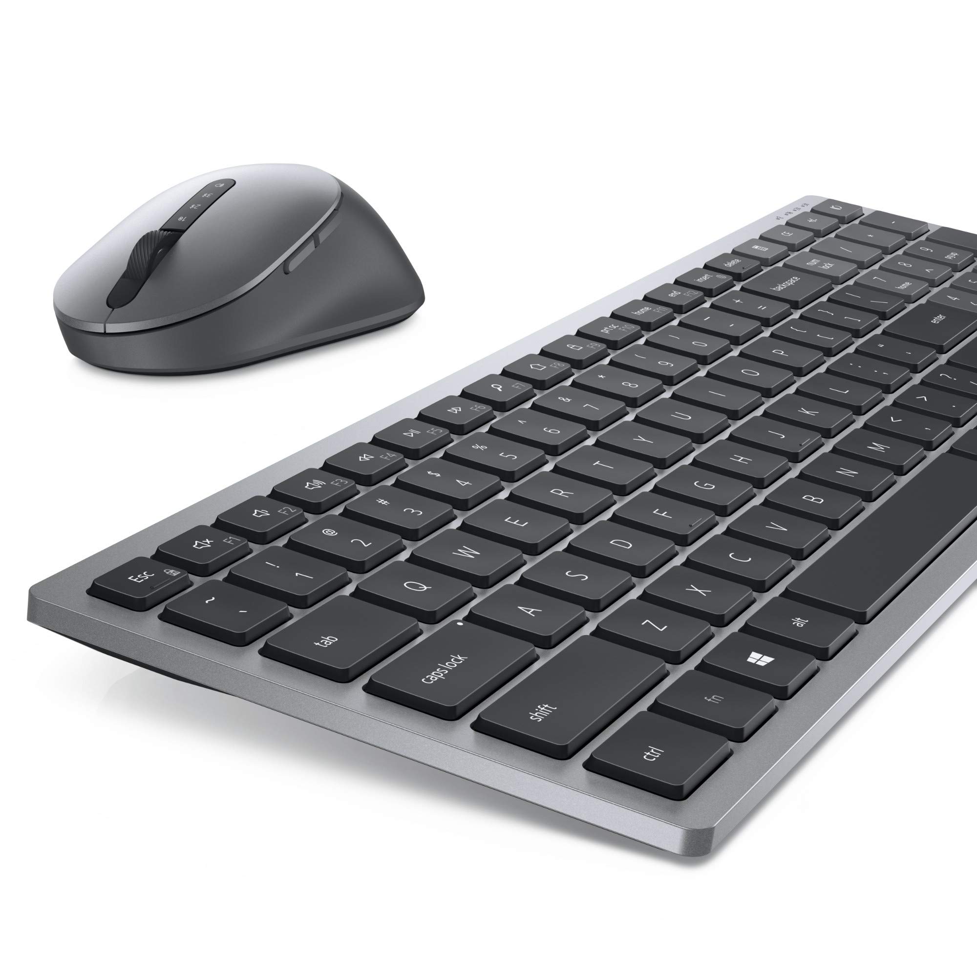 کیبرد و ماوس بلوتوث و وایرلس چند دستگاهی Dell KM7120W - طلایی تیتان (عربی-انگلیسی)