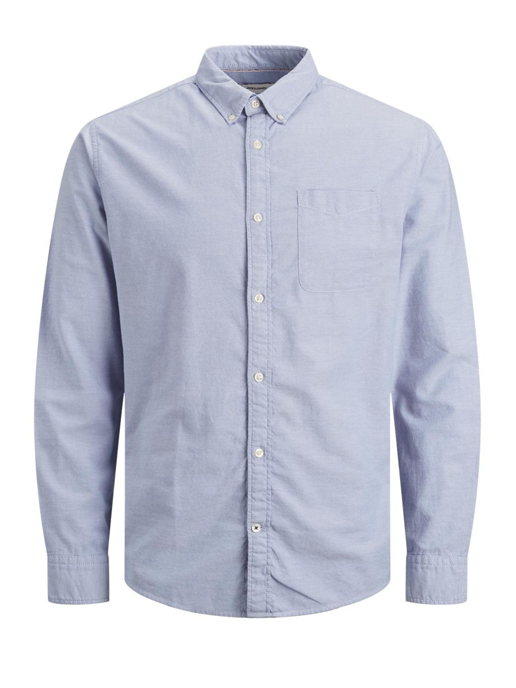 پیراهن مردانه JACK & JONES مدل Jjeoxford طول آستین بلند شیت XL رنگ آبی کشمیر