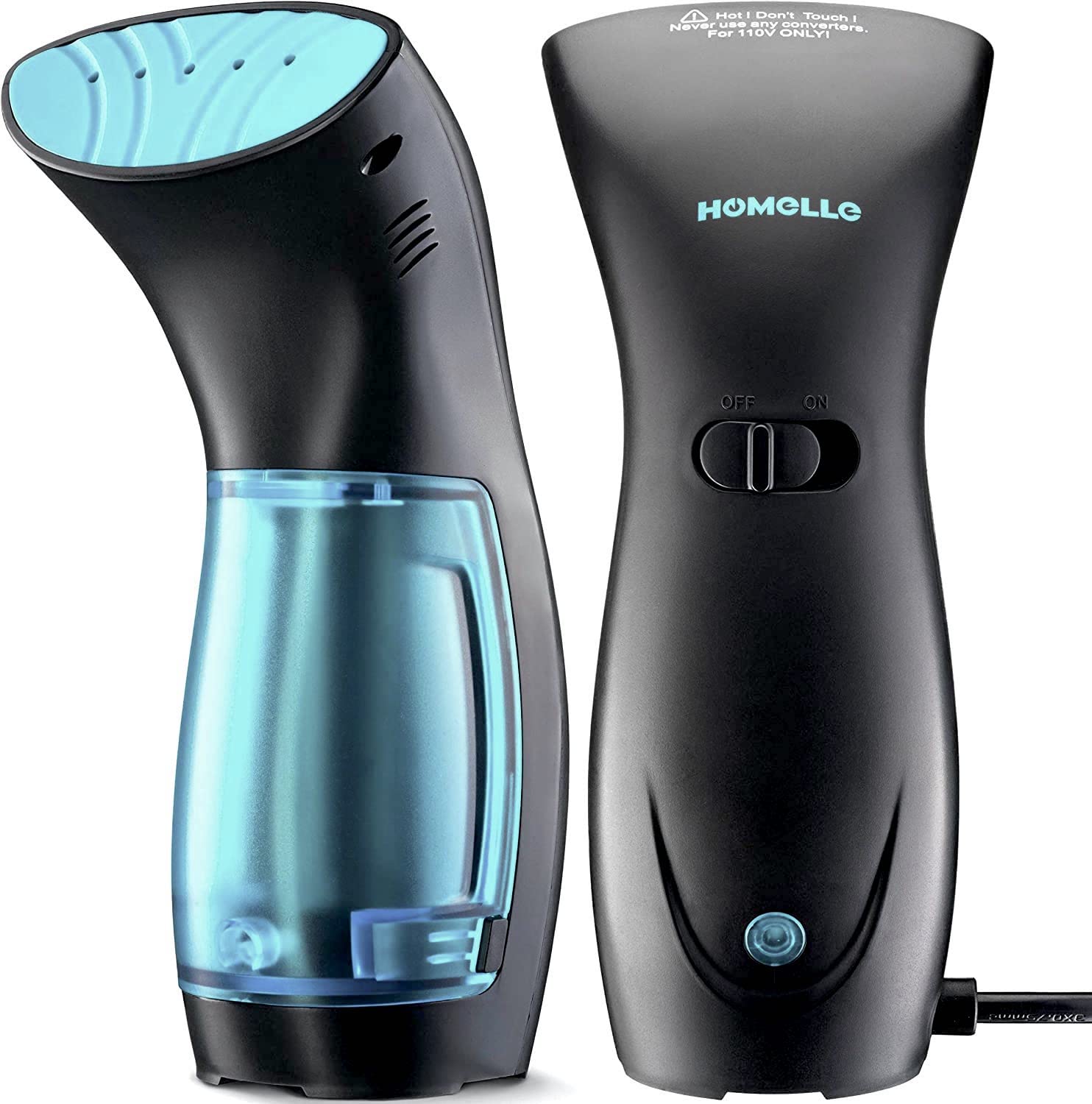 Homelle سفر Steamer برای لباس های دستی Mini Steamer قابل حمل رفع چروک بافت 25 ثانیه گرم شدن سریع مخزن آب 120 میلی لیتر 950 وات 360° سیستم پمپ اتو ضد نشت