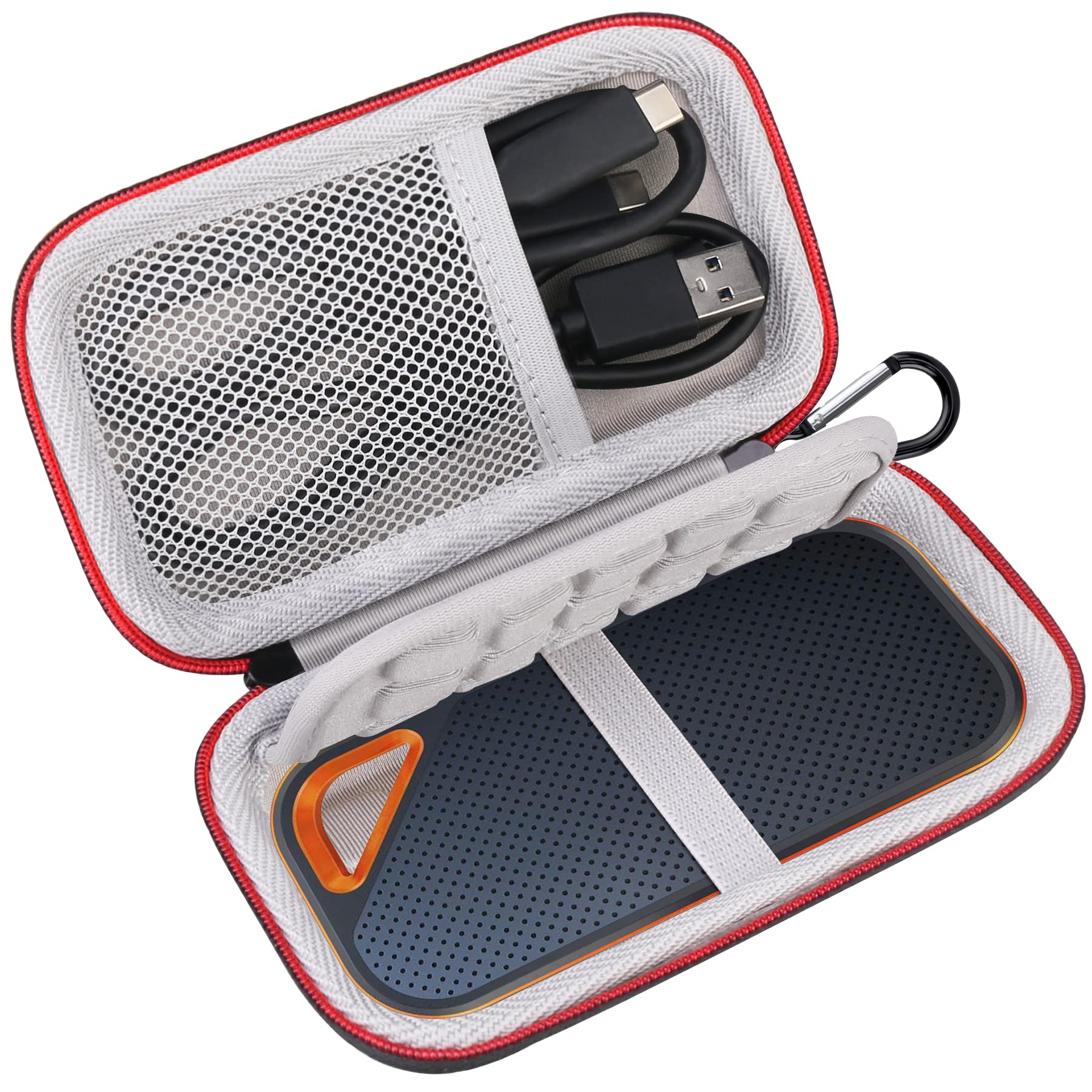 کیف حمل و نقل سخت Lacdo برای SanDisk Extreme Pro / SanDisk Extreme Portable External SSD 500GB 1TB 2TB 4TB USB-C درایو حالت جامد EVA Shockproof مقاوم در برابر آب و ضد ضربه محافظتی کیف ذخیره سازی مسافرتی، مشکی
