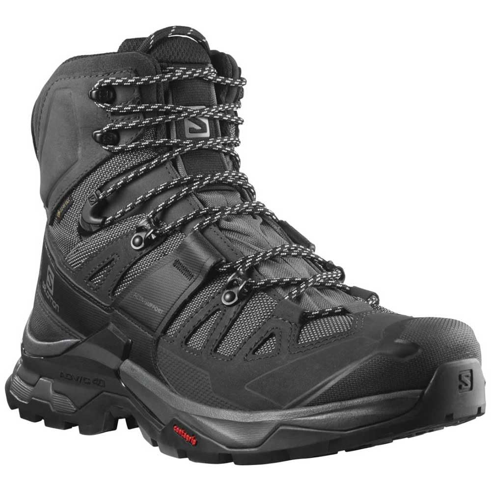 کفش‌های طبیعت‌گردی با کف بلند SALOMON Men's Quest 4 GTX، سایز 43 1/3 اوروپا، رنگ مغناطیسی/سیاه/سنگ معدنی