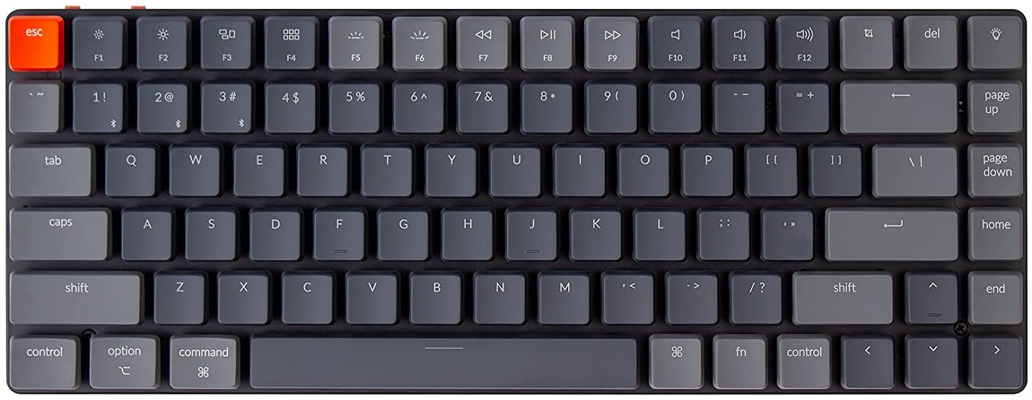 کیبورد مکانیکال بی‌سیم/سیم‌دار Keychron K3 Ultra-Slim با لیت RGB و طرح ۷۵٪، با سوییچ‌های Low-Profile Keychron Optical Brown قابل تعویض، ۸۴ کلید برای بازی بر روی مک ویندوز - نسخه ۲