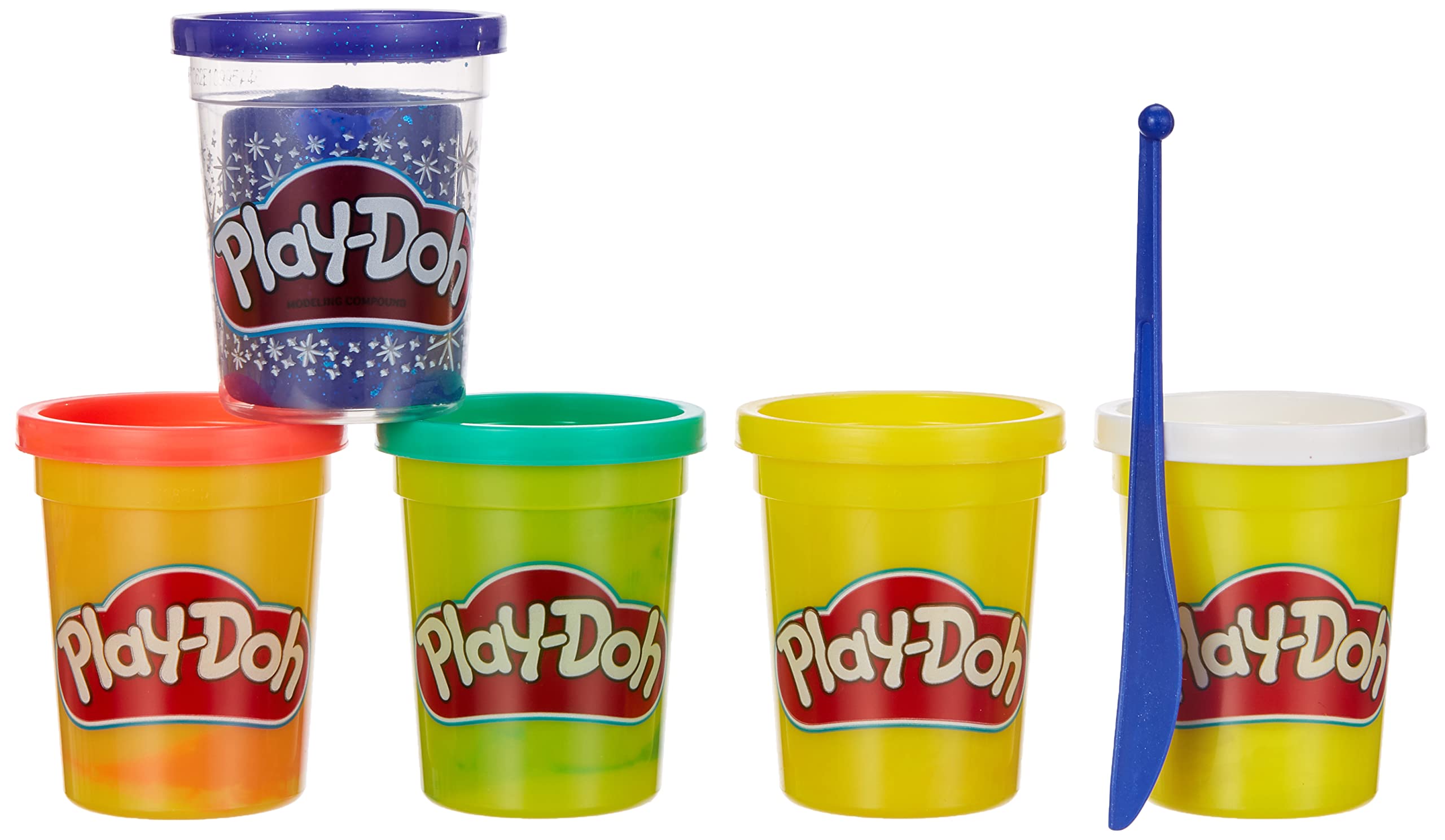 مجموعه 5 تایی رنگی Play-Doh Sapphire Celebration برای کودکان 3 سال به بالا، بدون سمیت