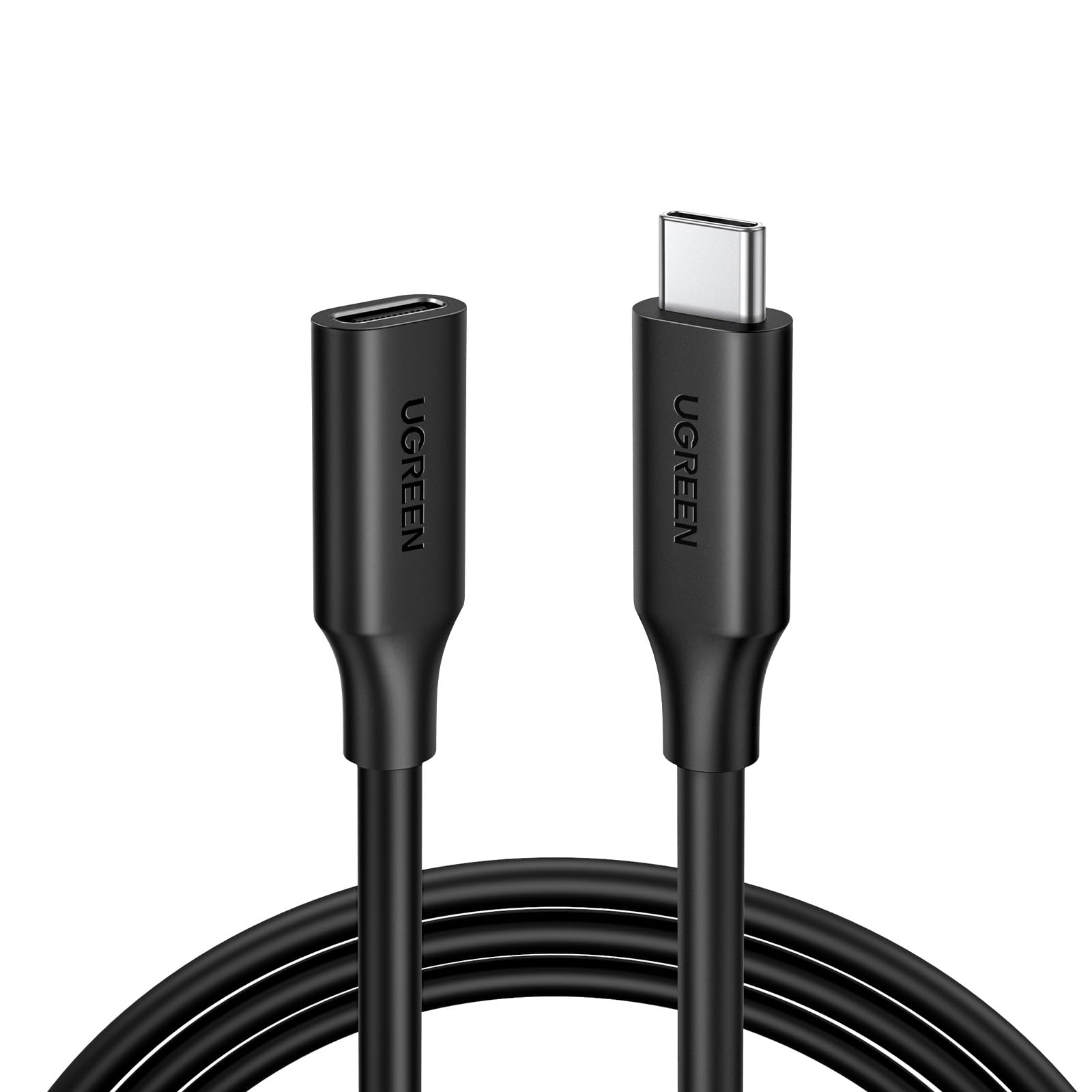 UGREEN کابل تمدید USB C 3.1 Gen2 5A نر/ماده نوع C ازبوع‌سر به ماده انتقالی بانو، سازگار برای مک‌بوک، نینتندو سوییچ، آیپد مینی ۶، دل ایکس‌پی‌اس ۱۳/۱۵/۱۷، گلکسی اس ۲۵/۲۴ و غیره - ۱ متر