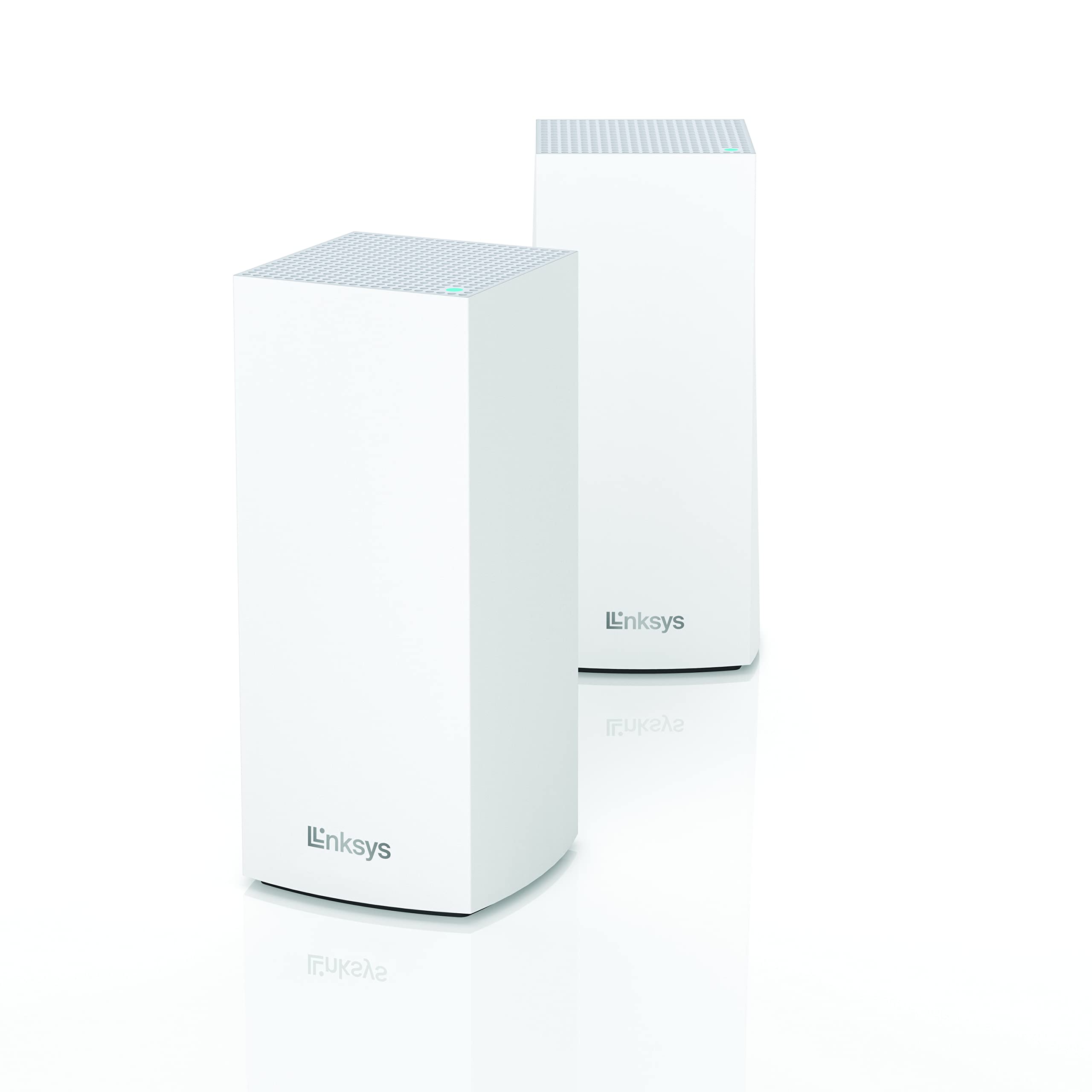 سیستم WiFi 6 Mesh Linksys MX8000 Velop، جایگزین روتر Tri-Band برای پوشش خانه کامل، پوشش 5400 فوت مربع، بیش از 80 دستگاه، سرعت‌های تا 4.2Gbps (AX4000) - 2 بسته 2 عدد