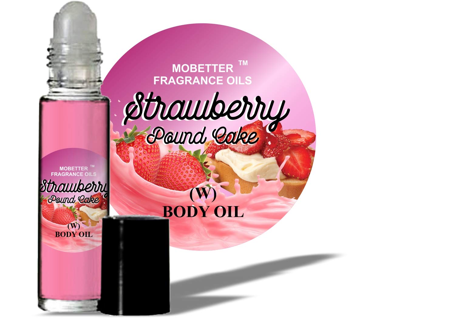 عطر روغنی کیک توت فرنگی MOBETTER، عطر Floral Fruity Gourmand برای زنان، سایز مسافرتی