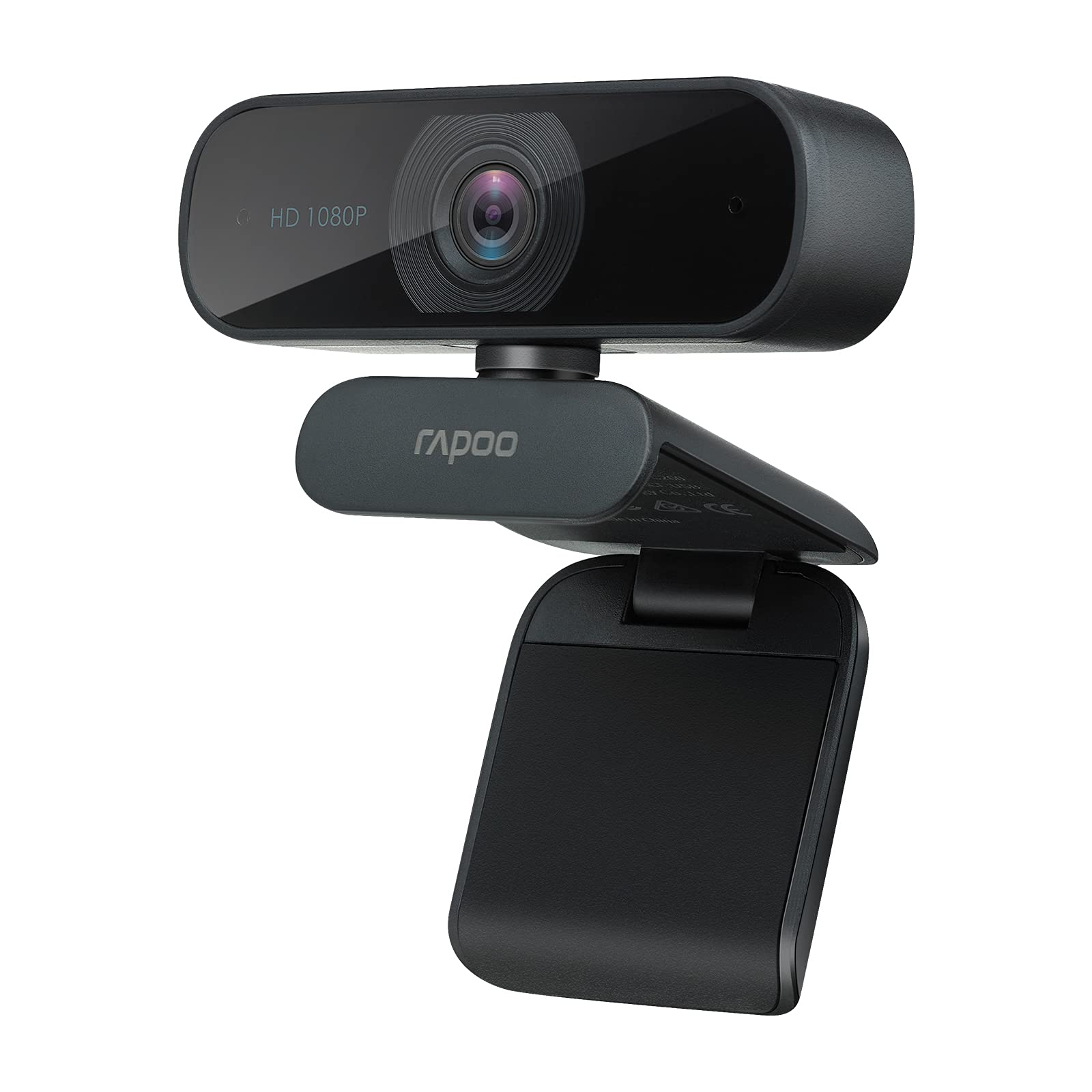وب‌کم راپو C260 با کیفیت تصویر Full HD 1080p و میکروفون - دوربین کامپیوتری Plug & Play برای لپتاپ/کامپیوتر شخصی، لنز 95 درجه‌ای باز شیب، استریمینگ، کنفرانس، تماس ویدئویی، تدریس آنلاین، ضبط
