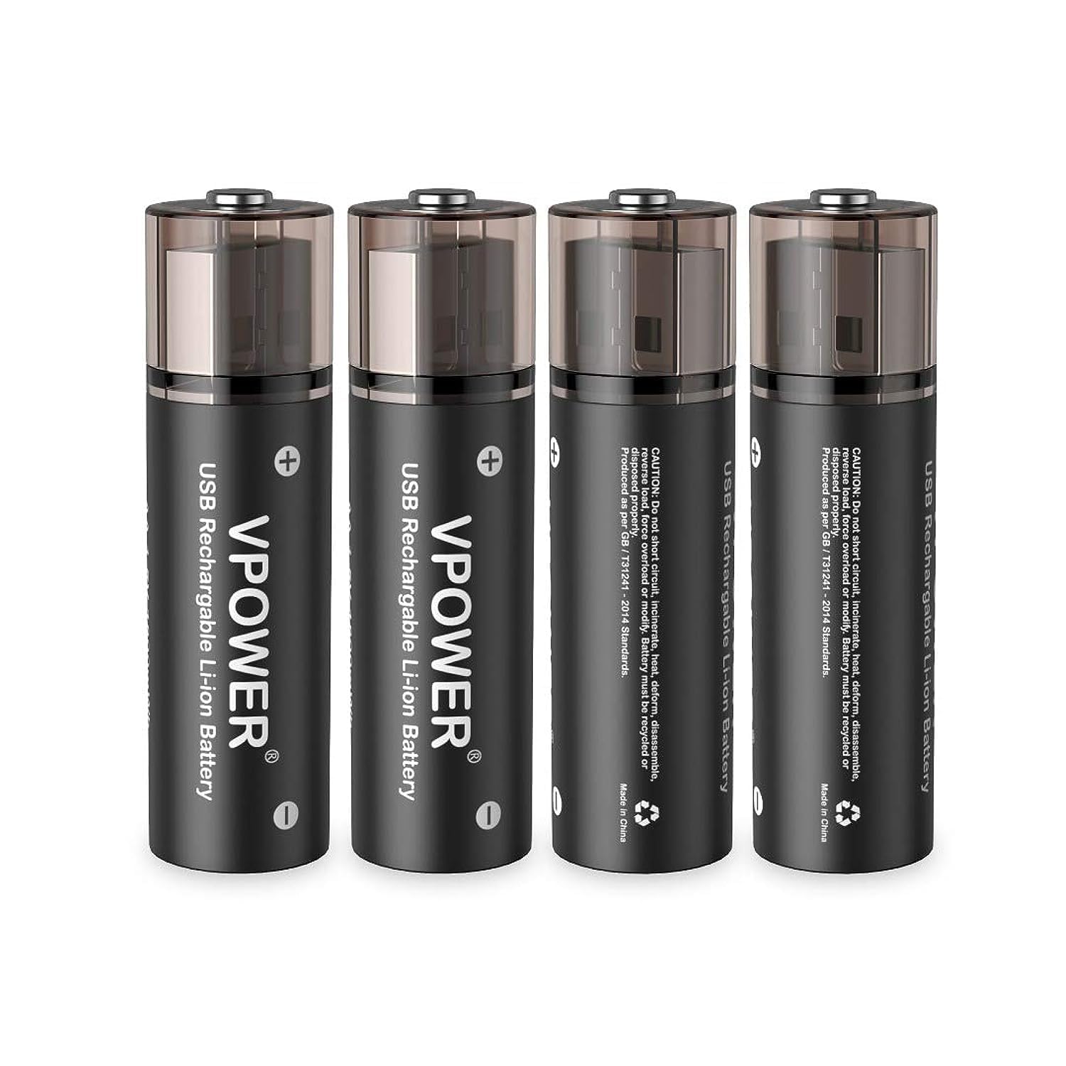 باتری های AA قابل شارژ USB بدون شارژر باتری 1800mAh لیتیوم یون اکولوژیک و قابل بازیافت AA 1.5 ولت ظرفیت بالا شارژ سریع برای موشک/اسباب بازی/کنترل از راه دور/تیغه اصلاح/چراغ قوه (بسته 4 عددی)