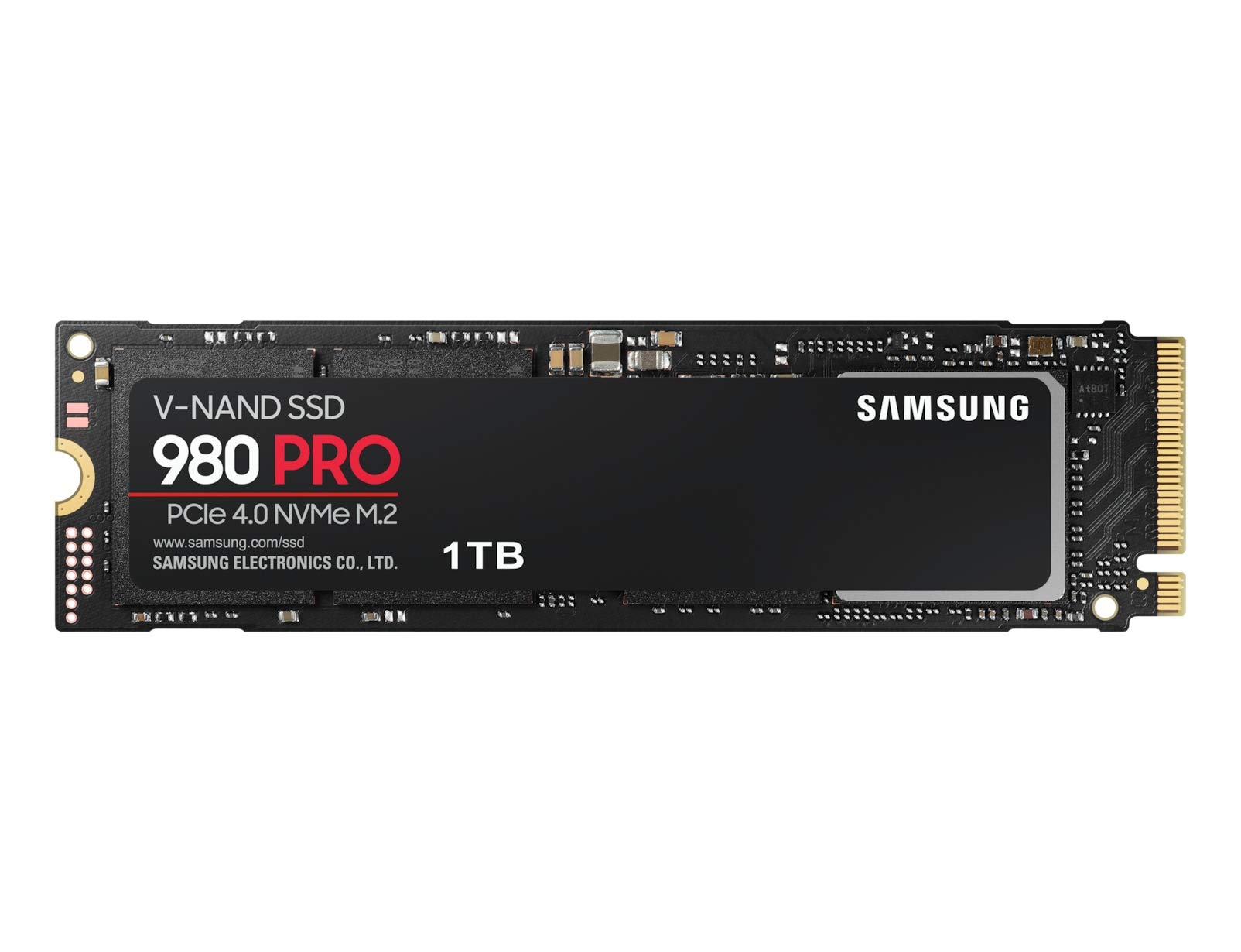 سامسونگ 980 PRO 1 ترابایت PCIe 4.0 NVME M.2 حافظه جامد (SSD) مدل MZ V8P1T0BW، سیاه
